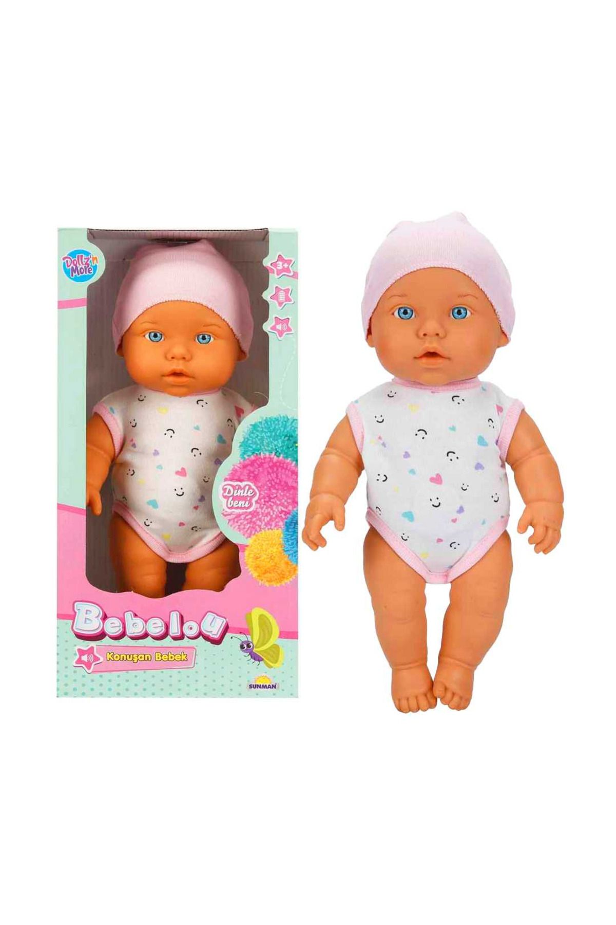 Sunman BEBELOU KONUŞAN BEBEK 32 CM 3+