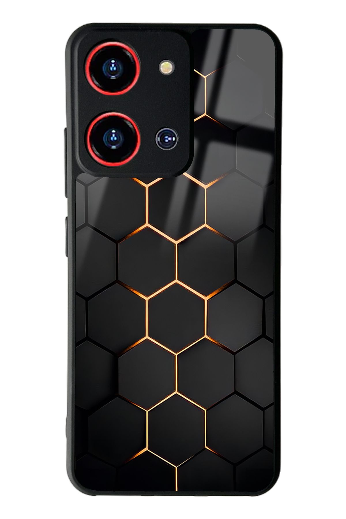 Spoyi Reeder S19 Max Pro S Zoom Yellow Carbon Tasarımlı Glossy Telefon Kılıfı