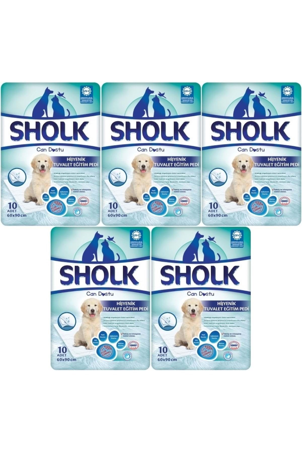 Sholk Evcil Hayvan Tuvalet Çiş Eğitim Pedi 60*90CM 50 Adet (5PK*10)