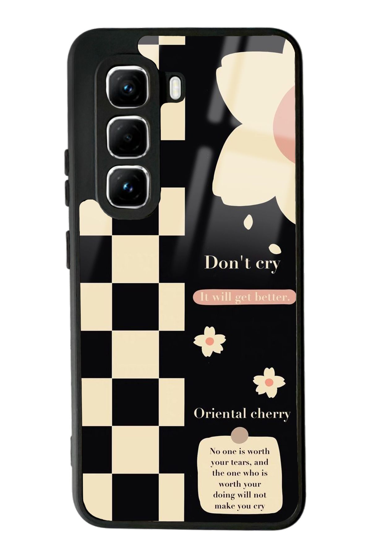 Spoyi İnfinix Hot 50 Pro Don't Ery Tasarımlı Glossy Telefon Kılıfı