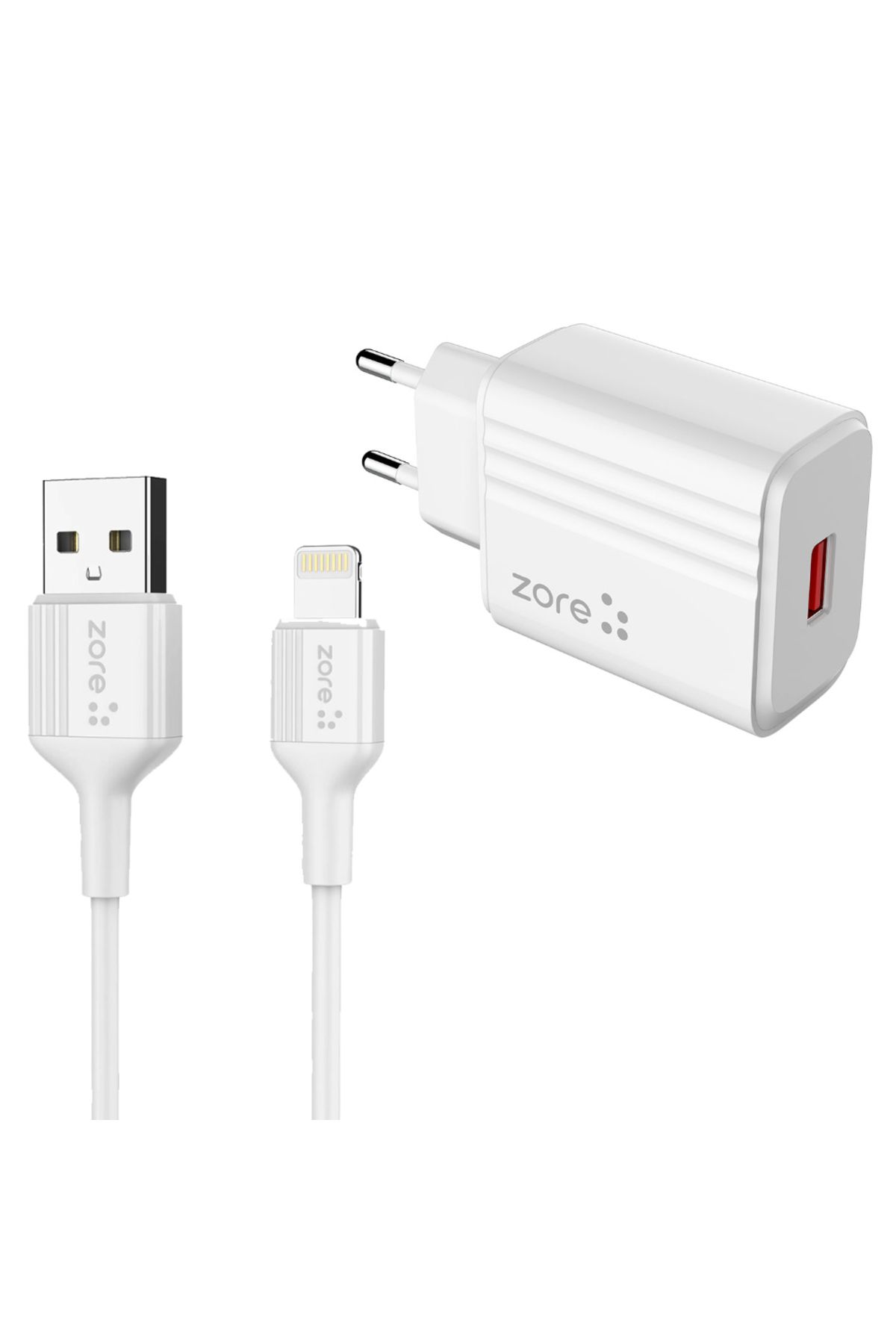 Uzaklarda Arama UZRM Play Serisi PL1 Lightning 2in1 Seyahat Şarj Aleti 12W - Beyaz