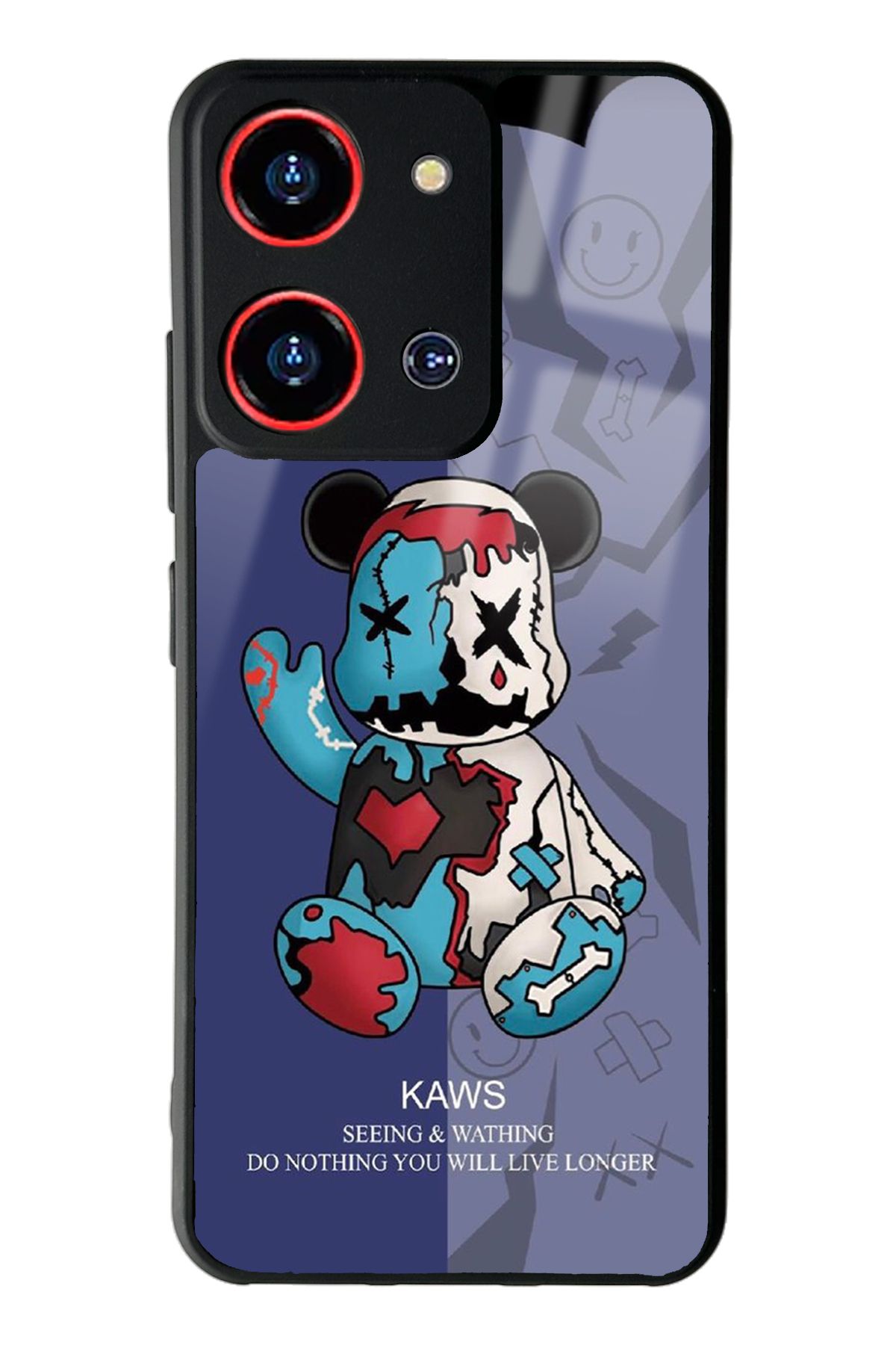 Spoyi Reeder S19 Max Pro S Zoom Kaws Bear Tasarımlı Glossy Telefon Kılıfı