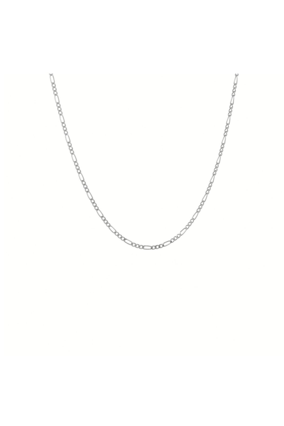 Klart Jewellery Figaro zincir Gümüş Kolye 925 Ayar Gümüş Kolye