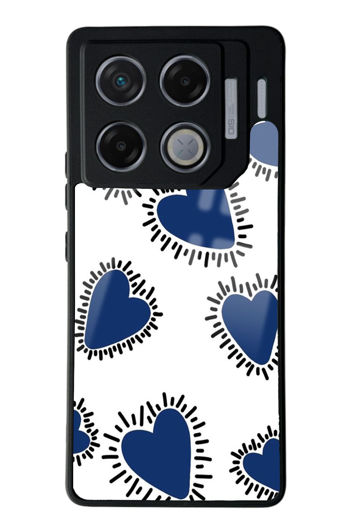 Spoyi İnfinix GT 20 Pro Mavi Kalp Tasarımlı Glossy Telefon Kılıfı