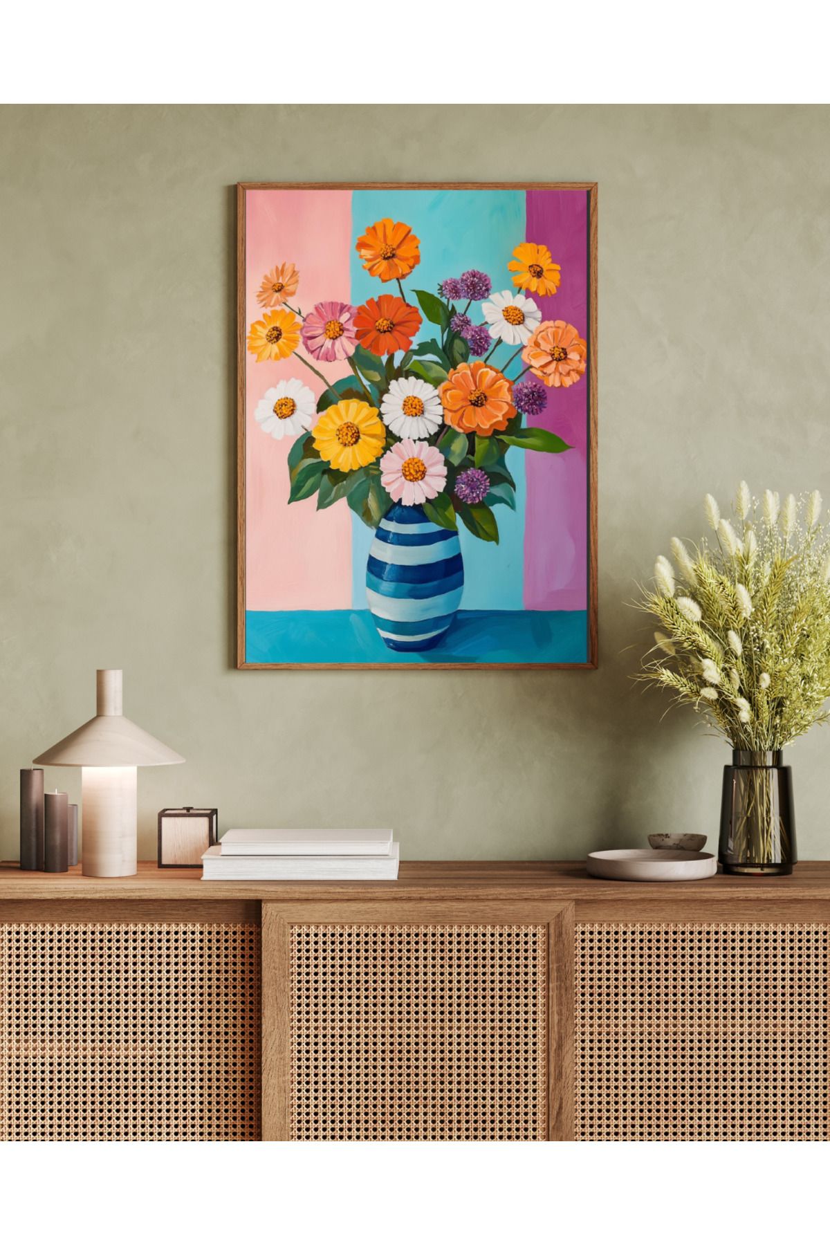 woodhomeworks tek parça salon ofis dekor tablo
