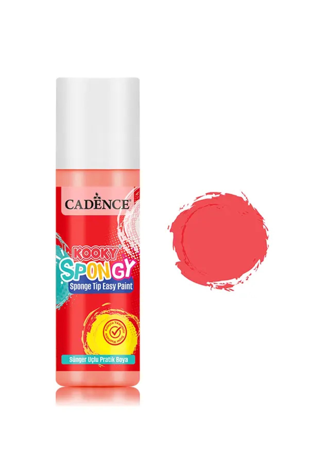Cadence SPN04 Kırmızı Spongy Sünger Uçlu Pratik Boya 100ML
