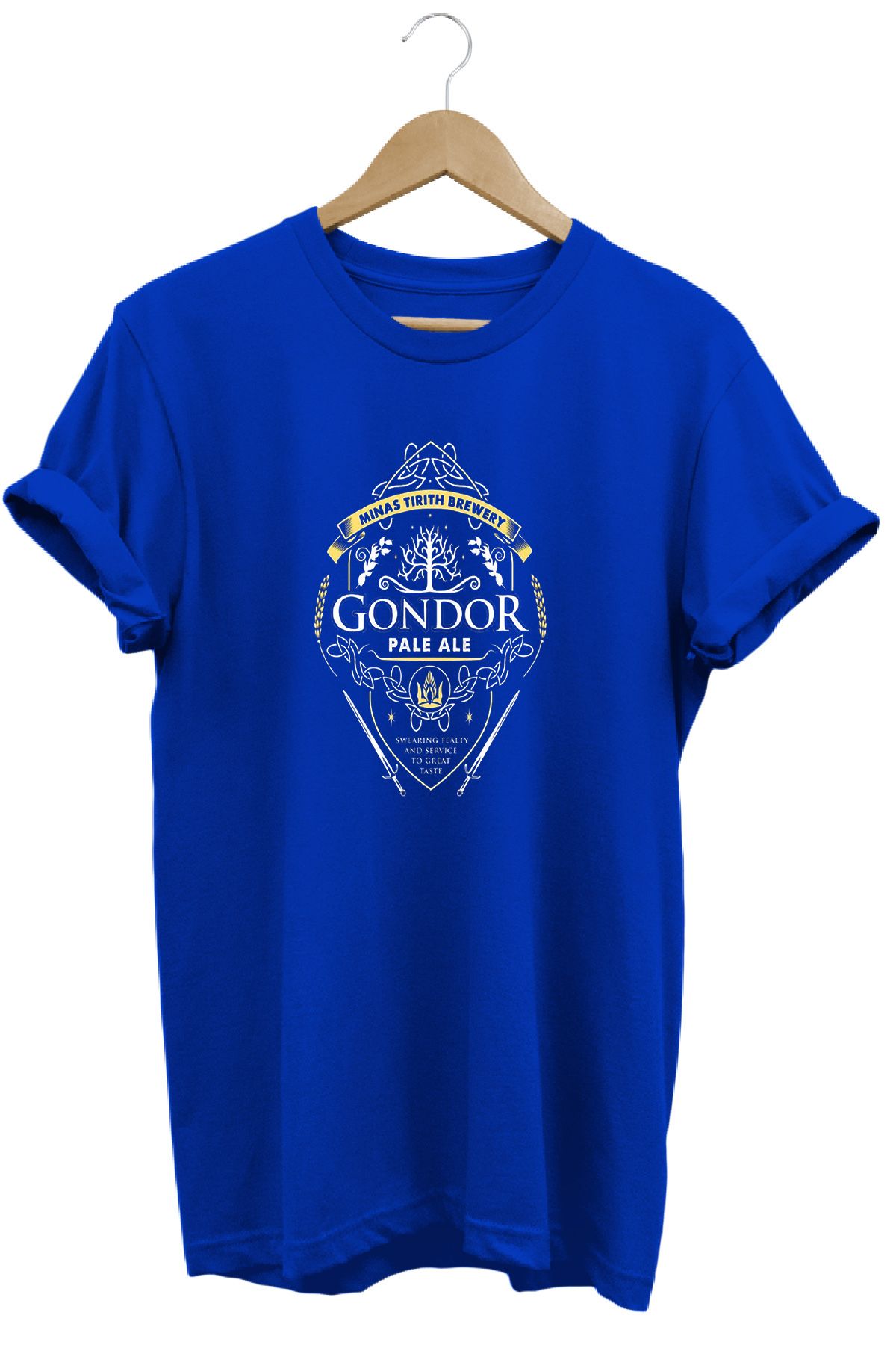 remonz Yüzüklerin Efendisi Gondor Ale Baskılı %100 Pamuk Regular Fit Bisiklet Yaka T-shirt