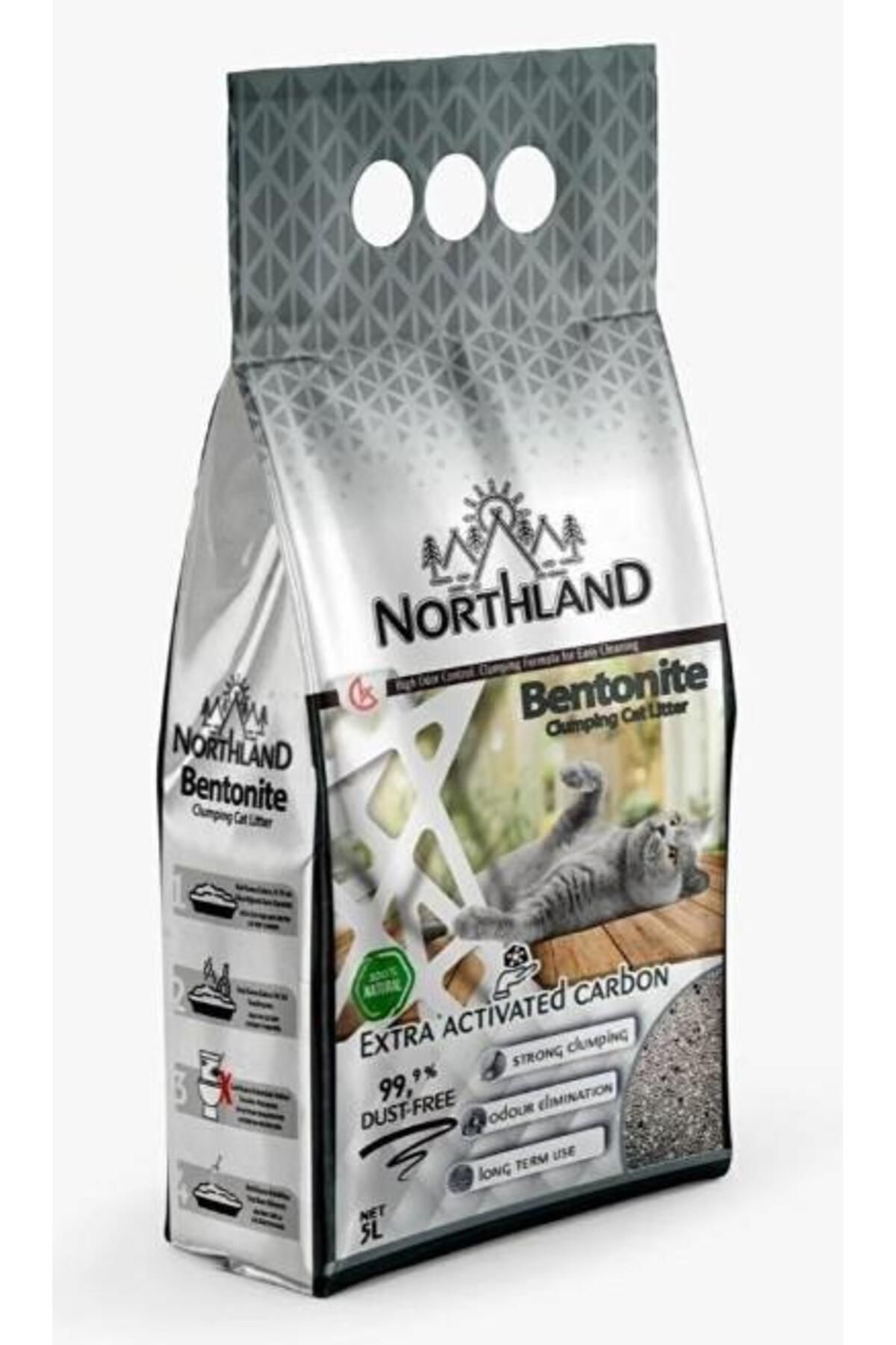 NORTHLAND Aktif Karbonlu İnce Taneli Kedi Kumu 10 Lt