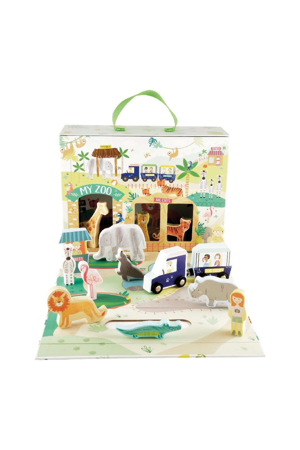 Floss & Rock Ahşap Figürlü Oyun Kutuları/Jungle