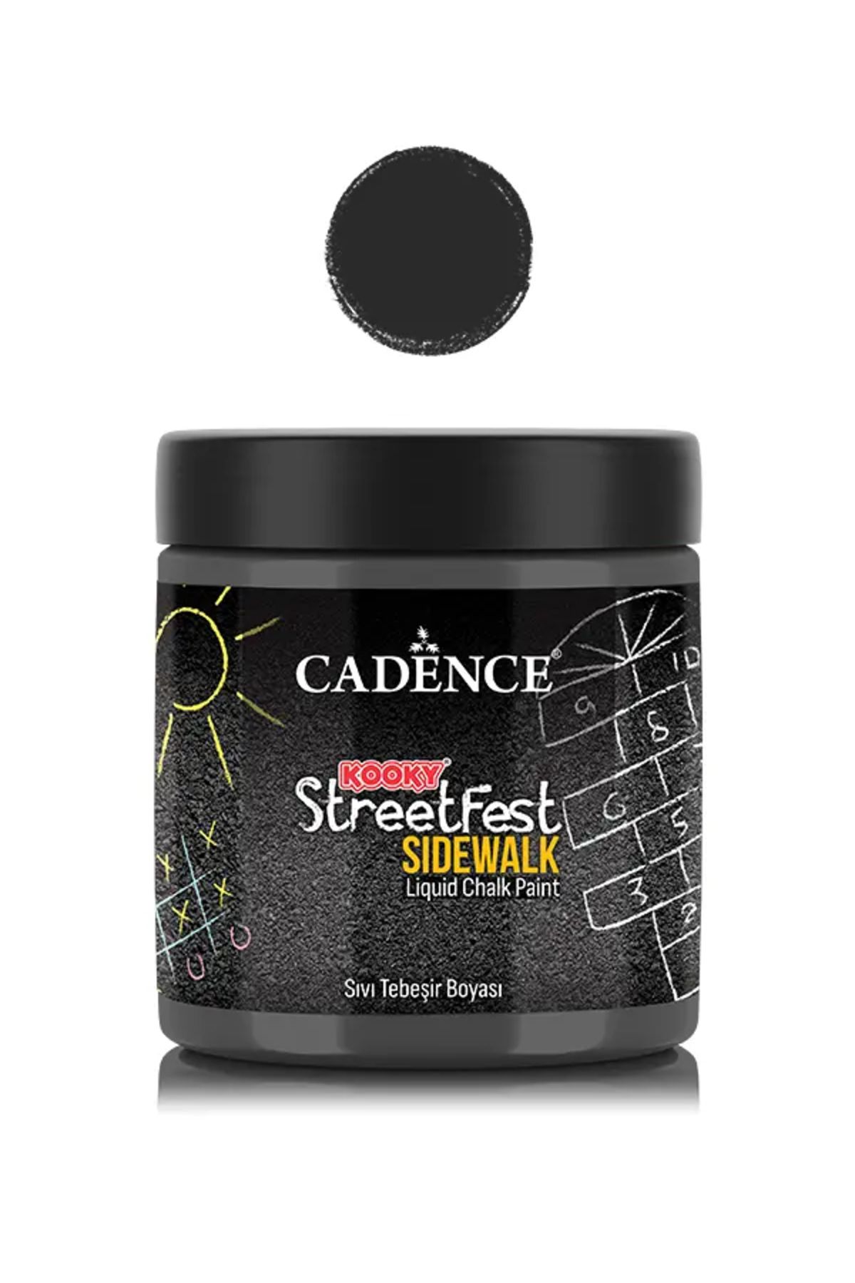Cadence SF09 Siyah Sıvı Tebeşir Boyası 250ML - Cadence Kooky Streetfest