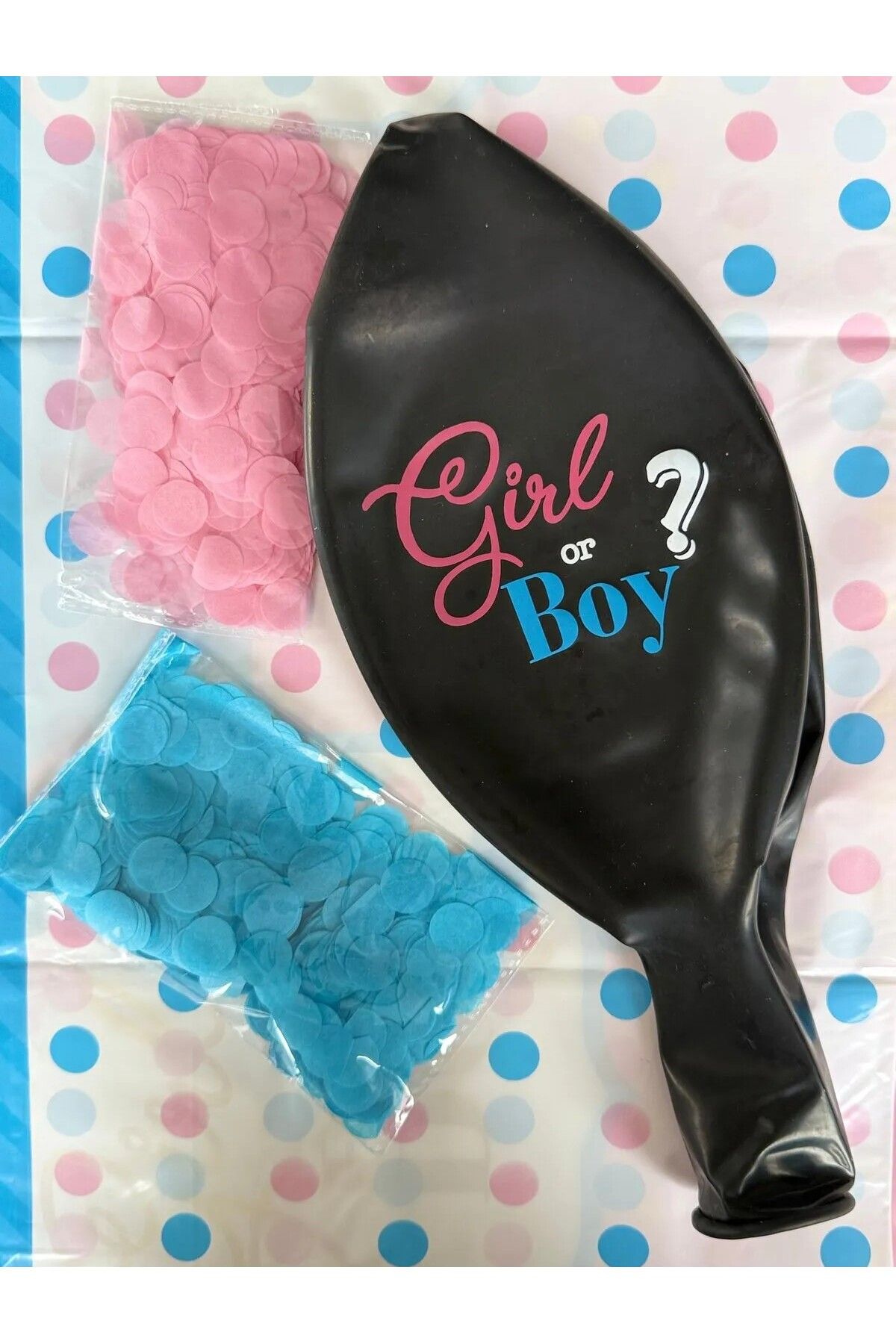 shop Cinsiyet Belirleme Partisi Siyah Konfetili Balon