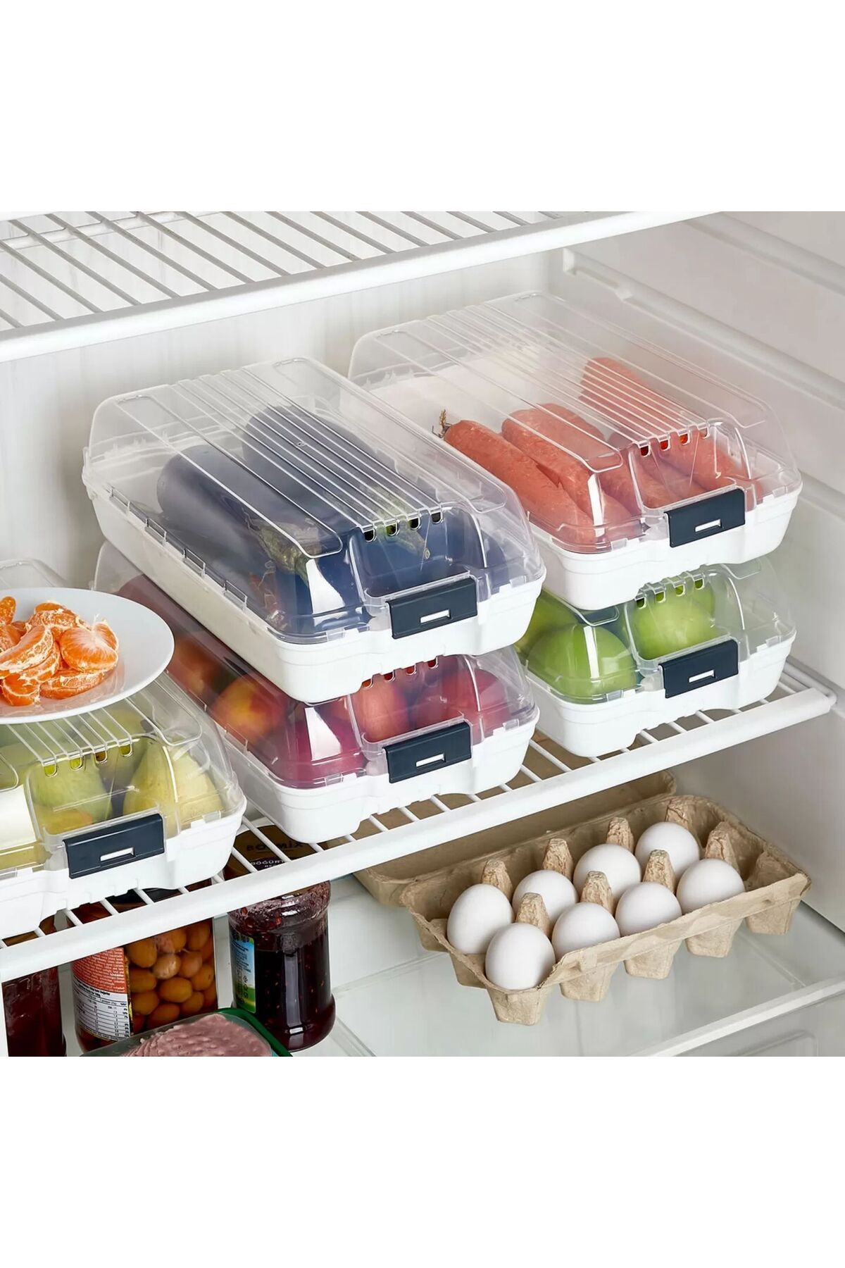 Dünya Plasik Kilitli Buzdolabı Organizer Kutu 6 Lt (1 Adet)