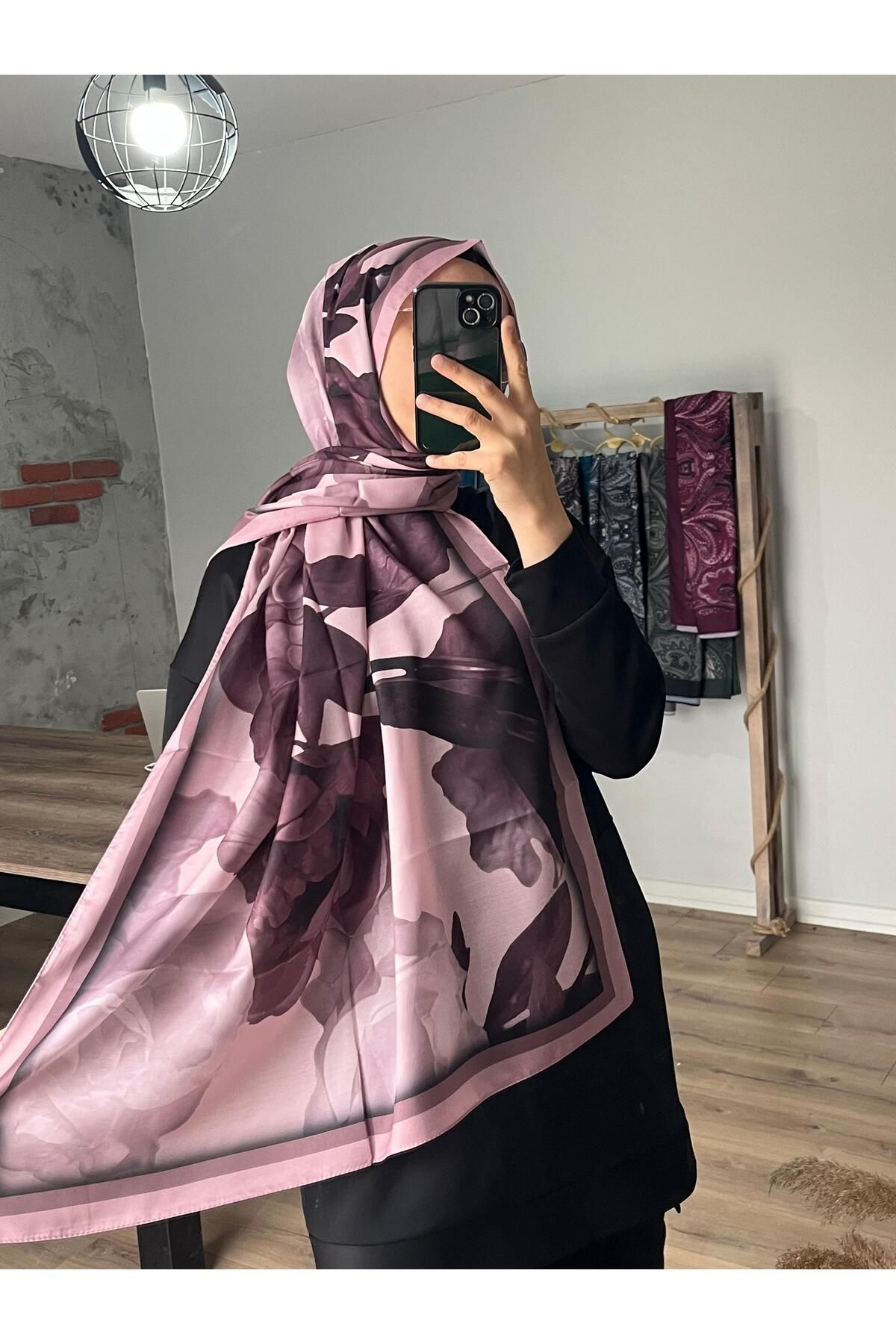 Merwiss Lotus Desen Soft Lavanta Şal