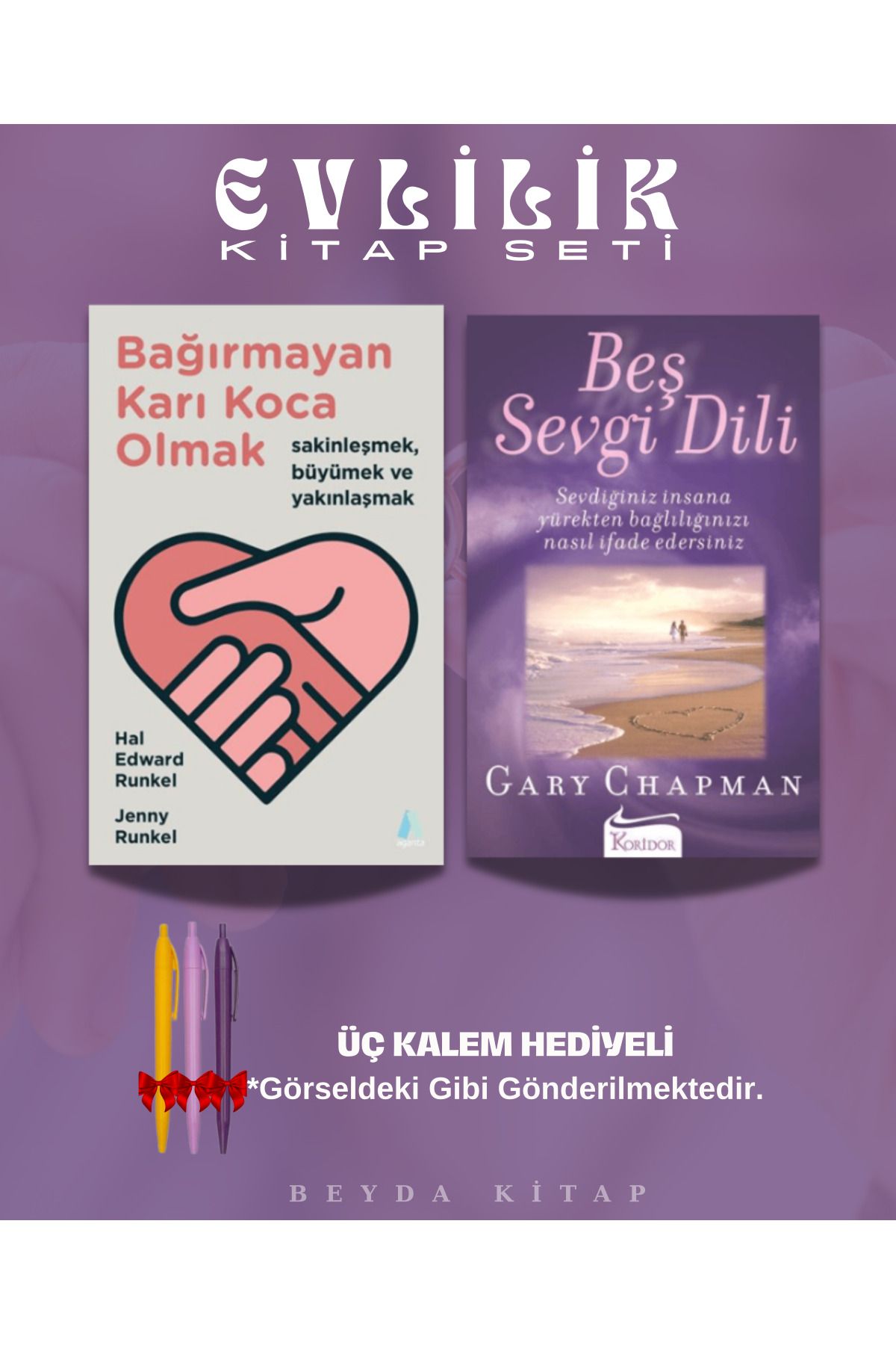 Aganta Yayınları Bağırmayan Karı Koca Olmak - Beş Sevgi Dili - Kitap Seti - EVLKADY1