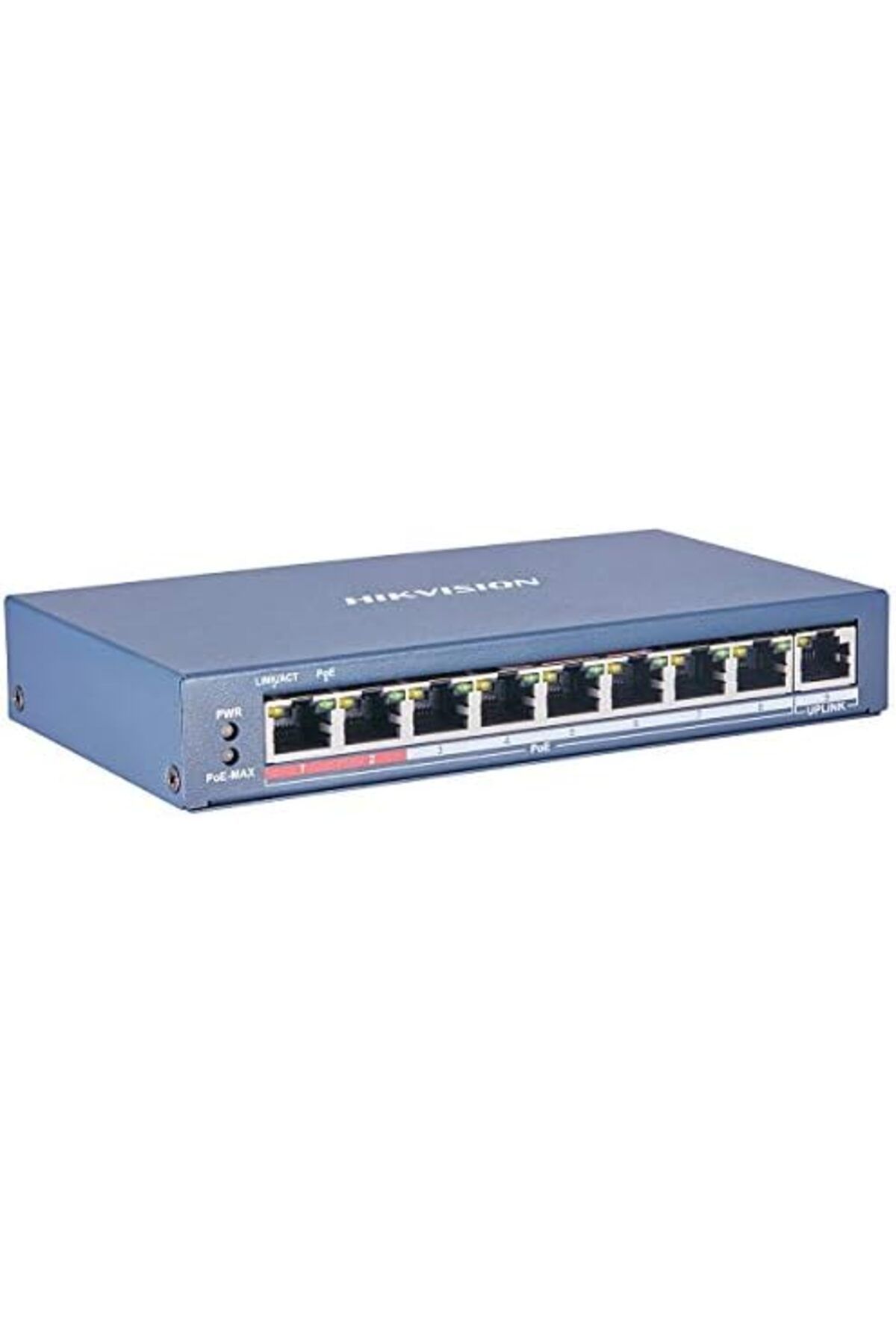 Hikvision-Hikvision 8-Port 10/100 Mbps Unmanaged Network Switch with 1 Uplink Port 1