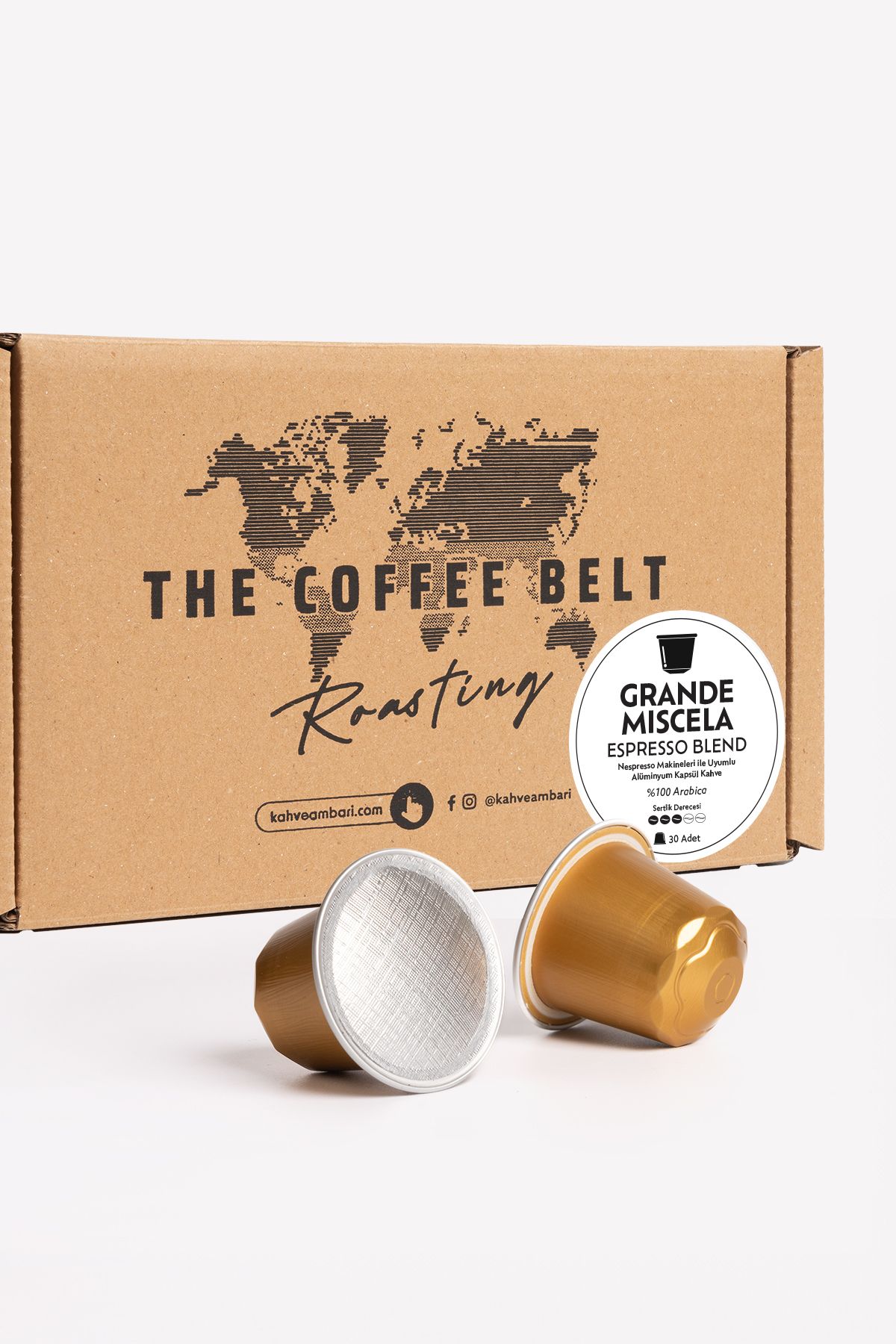 The Coffee Belt Grande Miscela Nespresso Uyumlu Kapsül Kahve % 100 Arabica 30 Adet