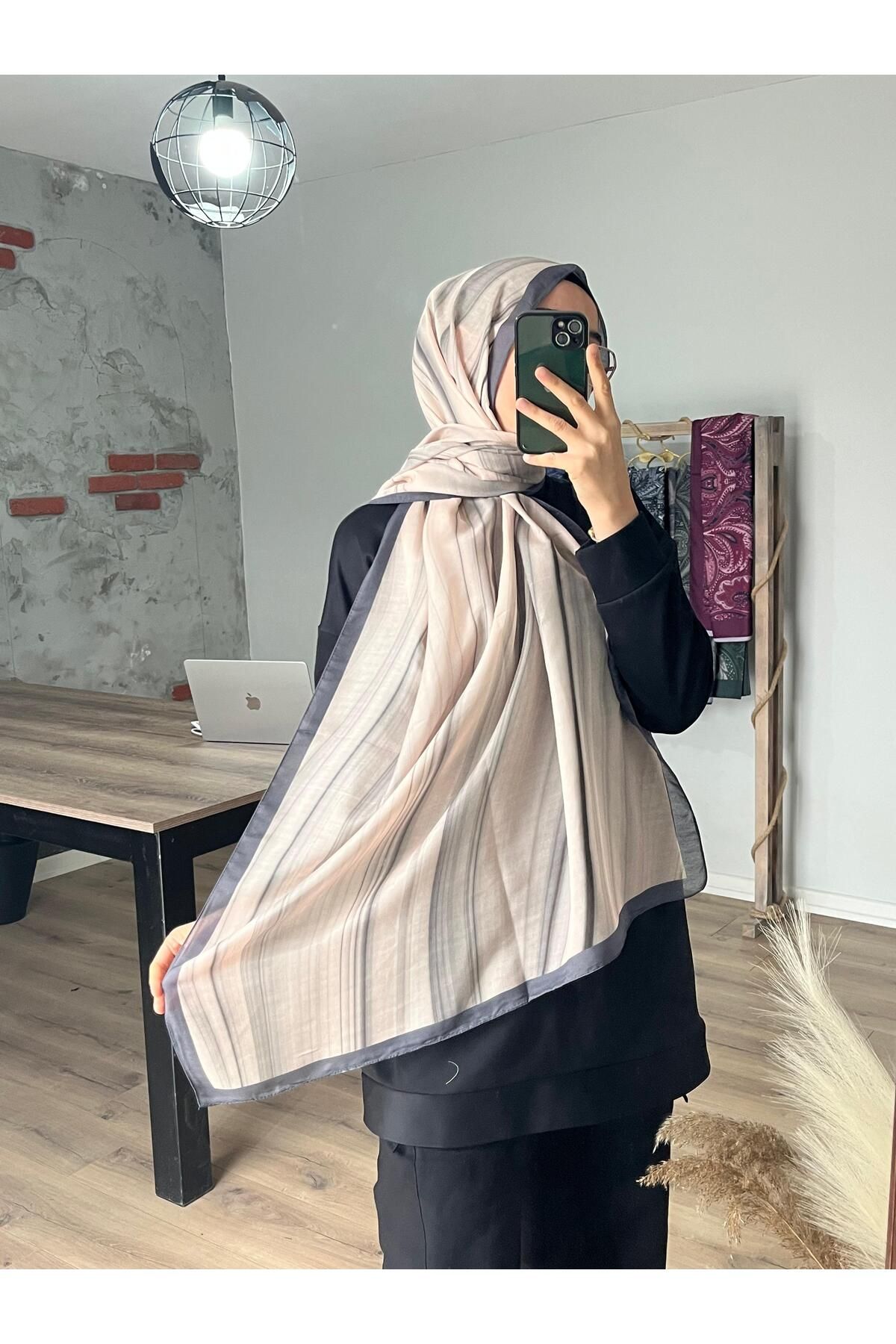 Merwiss Ahenk Desen Soft Gri Şal