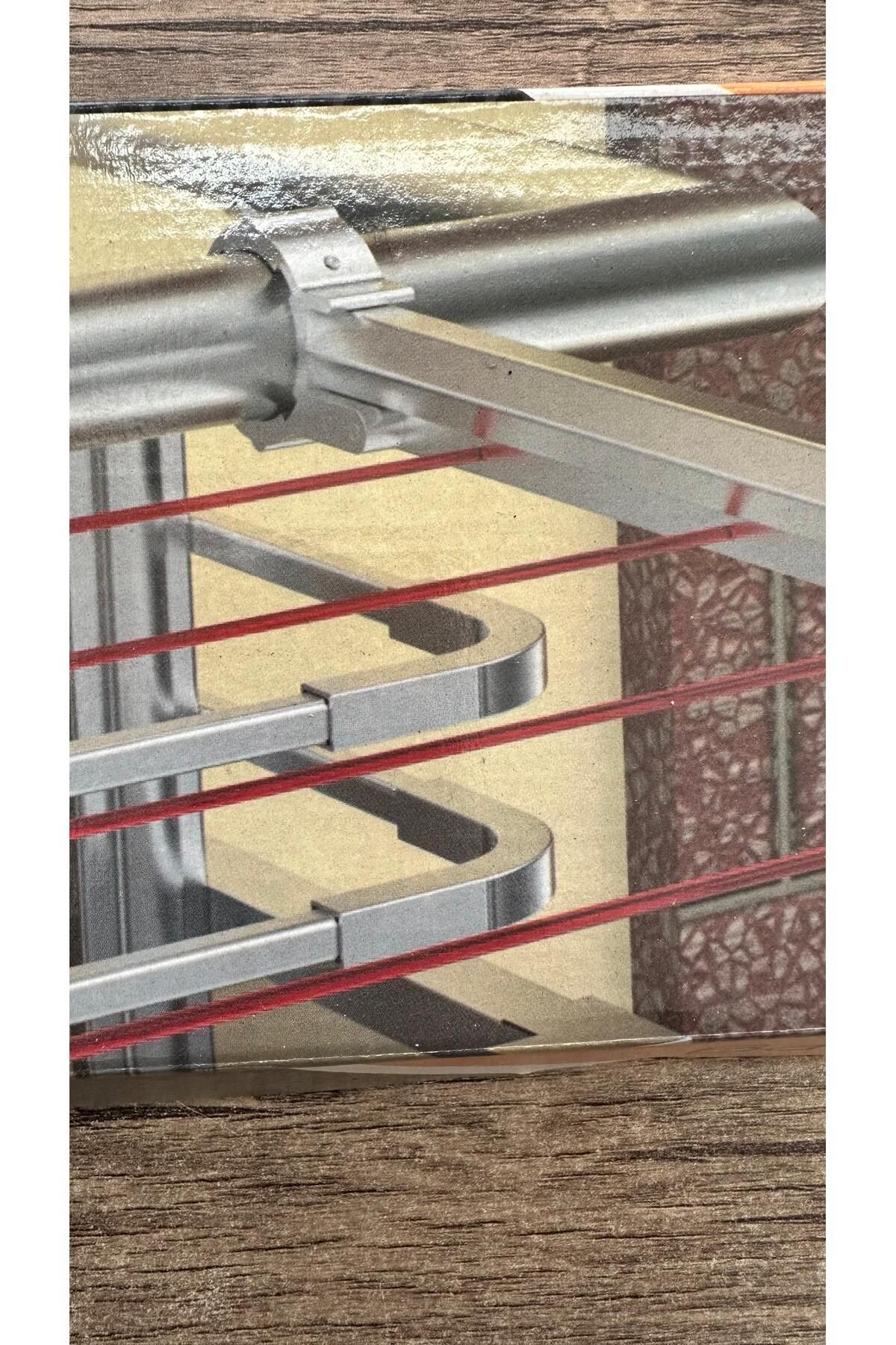 İlkim METAL ALÜMİNYUM BALKON KURUTMALIK ÇAMAŞIR ASKILIĞI BRONZ RENK