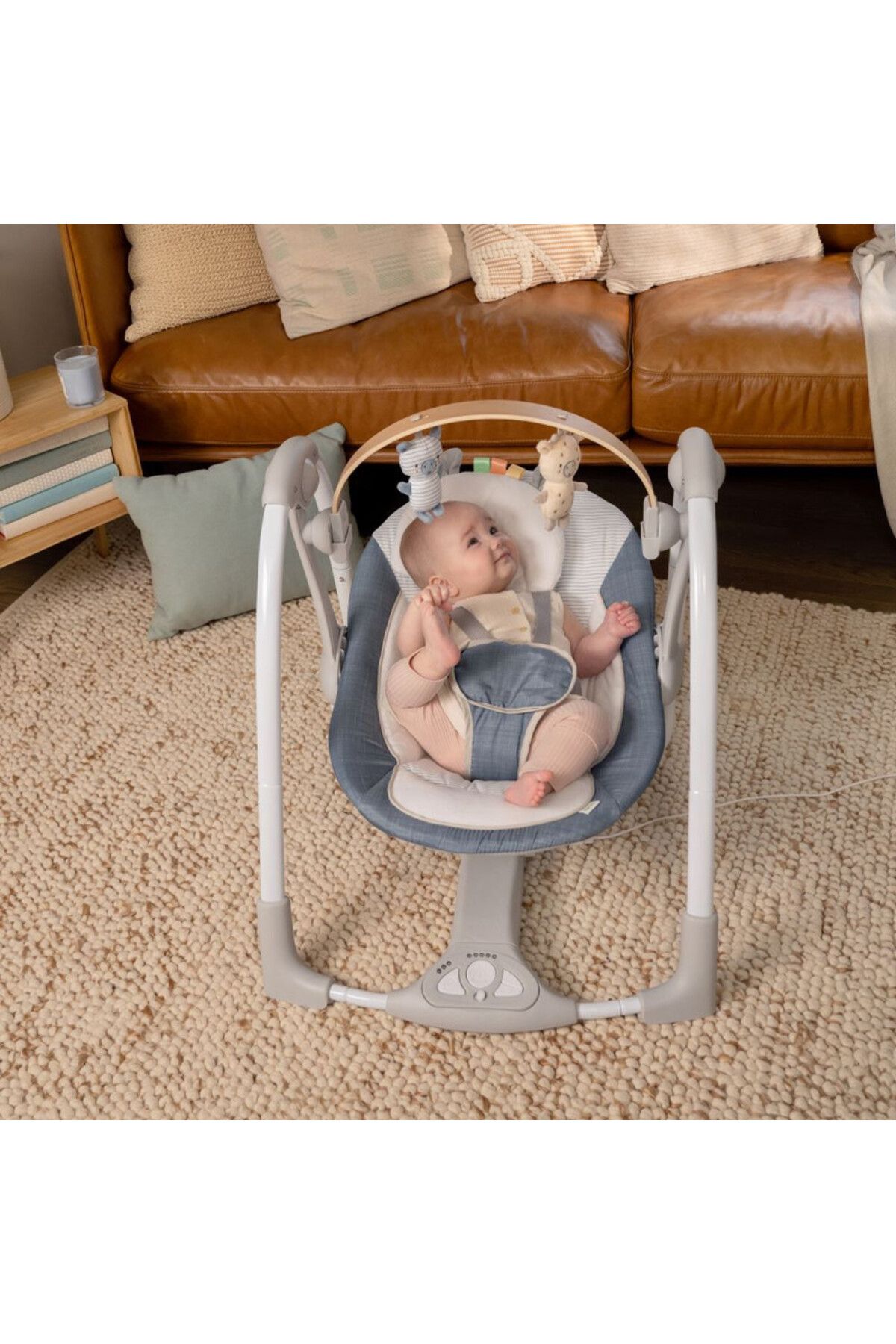 Ingenuity-Swing 'n Go Portable Swing - Chambray (Ages 0-9 months or up to 20 lbs) 2