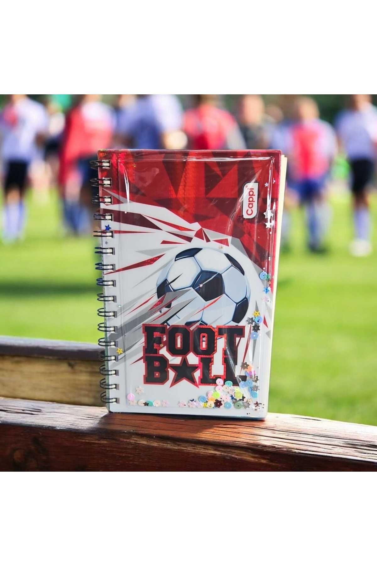 ALLStore SPİRALLİ YUMUŞAK KAPAK PULLU NOT DEFTERİ 60 GR 224 SAYFA 21X14 CM FUTBOL DESENLİ