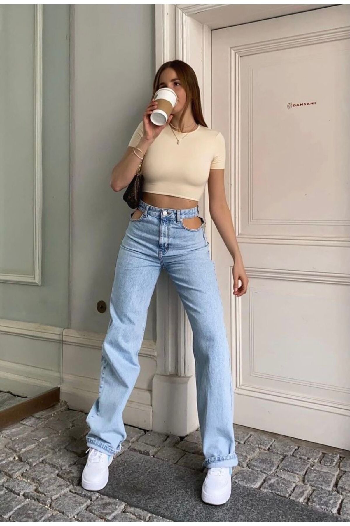 thesunfyre KADIN Bisiklet Yaka Kısa Kol Basic vücuda oturan Crop T-shirt