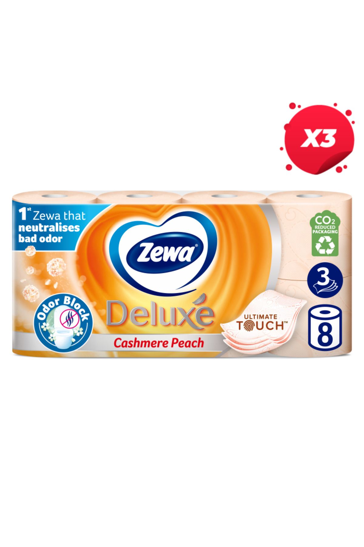 Zewa X3-zewa Hartie Igienica 8rol 3straturi Peach - One Size