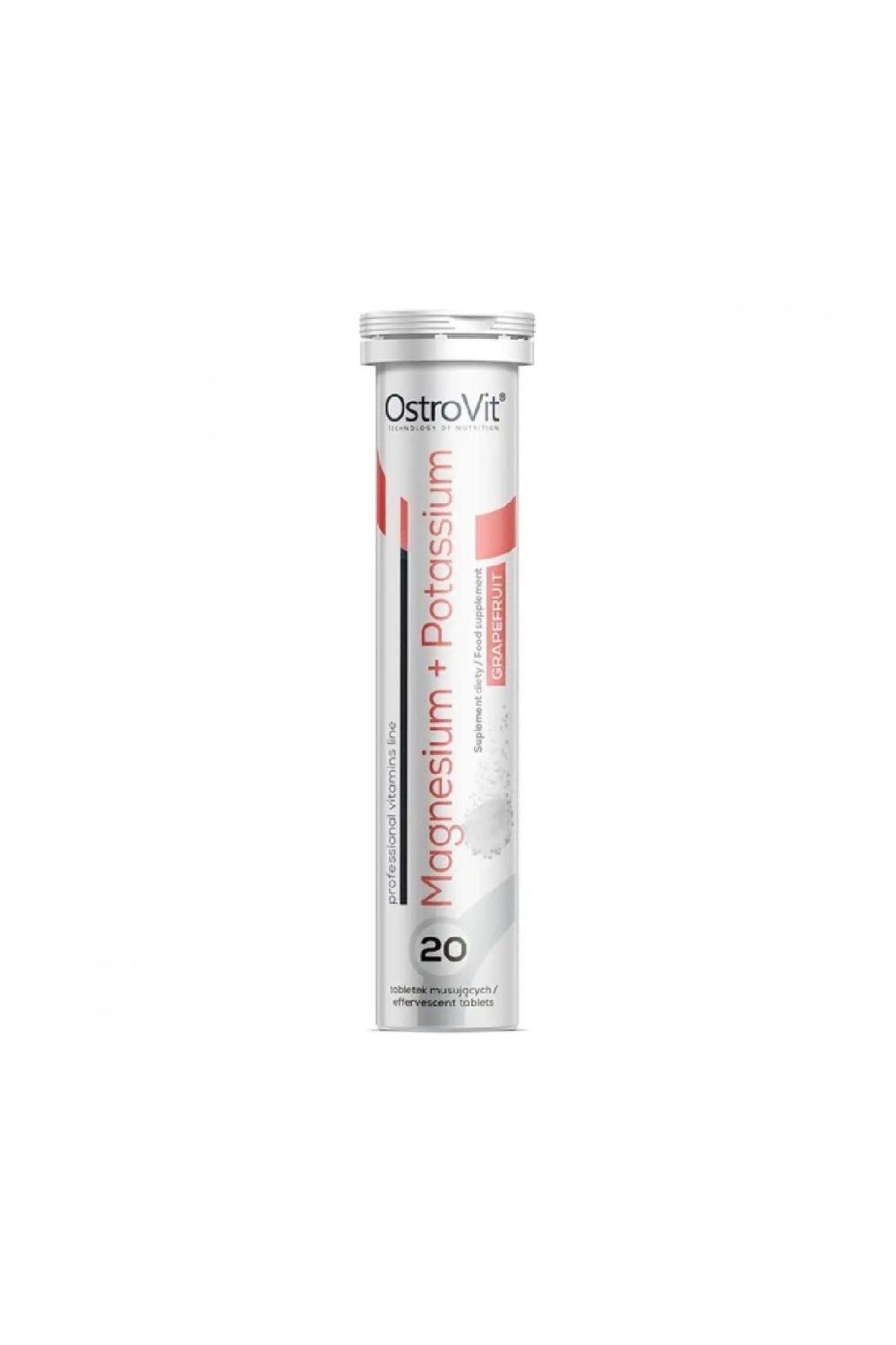 Ostrovit Magneziu + Potasiu, 20 Tablete Efervescente, Ostrovit, Pentru Oase Si Muschi Grapefruitt - One Size