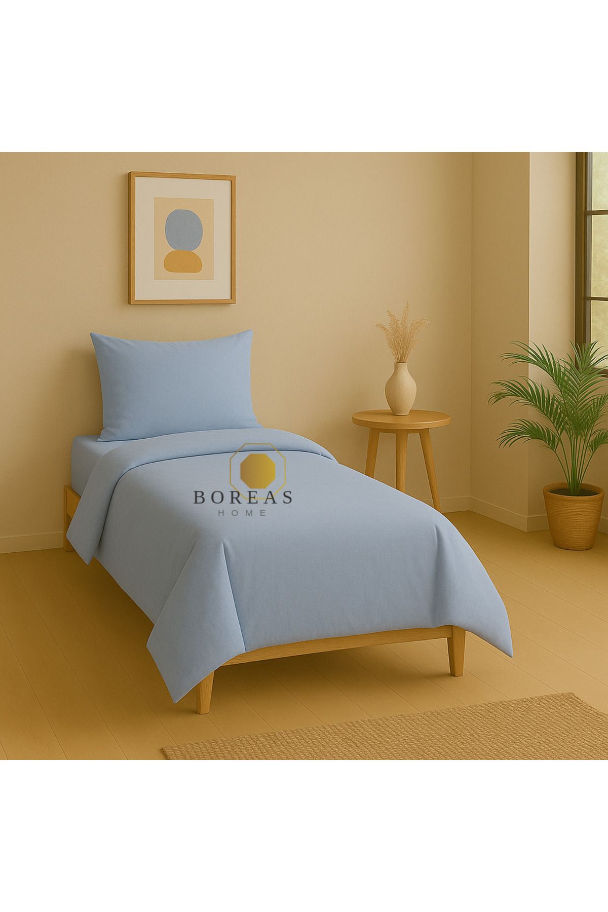 Boreas Home SOFT Lastikli Çarşafı TEK Kişilik Nevresim Takımı