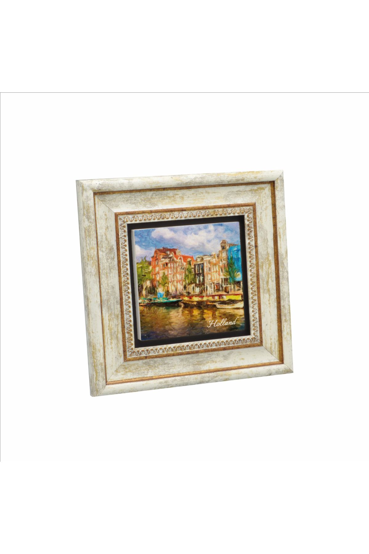 Sadrazam İtalya Görseli Baskılı Doğaltaş Tablo (20 X 20 KRG-57)