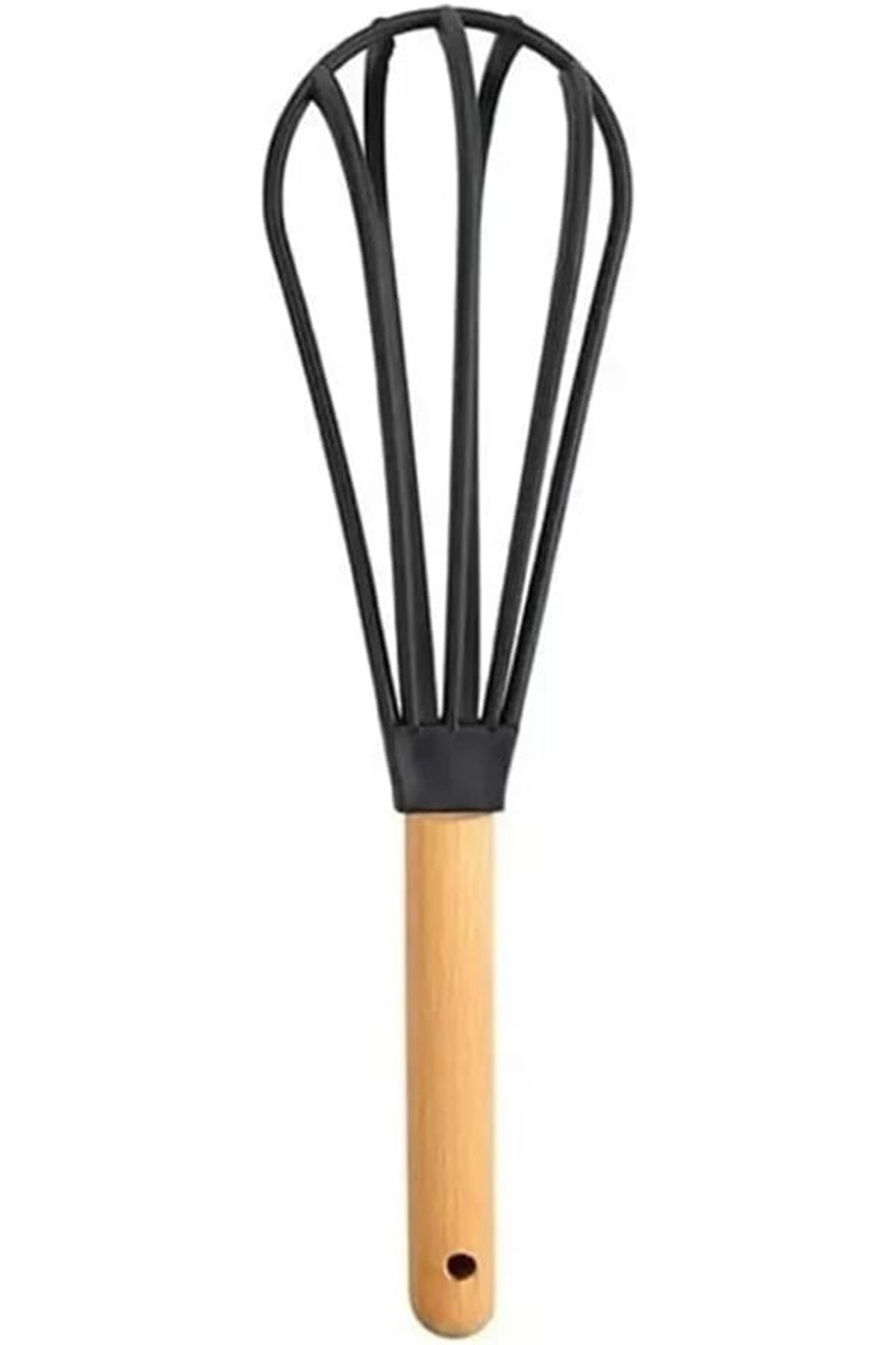ÇAĞUR Dark Saplı Mutfak Çırpıcısı, 29 cm, Isıya Dayanıklı Yanmaz Yapışmaz Çırpma TeliPlastik