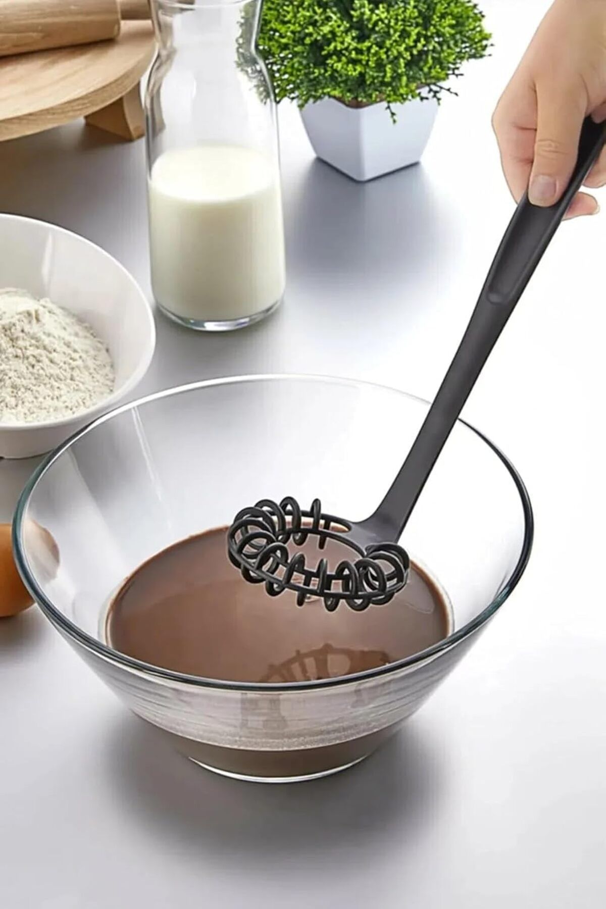 ÇAĞUR Dark Yanmaz Yapışmaz Yüksek Isıya Dayanıklı Teflon Spiral Çırpıcı - Yumurta Çırpıcı 28
