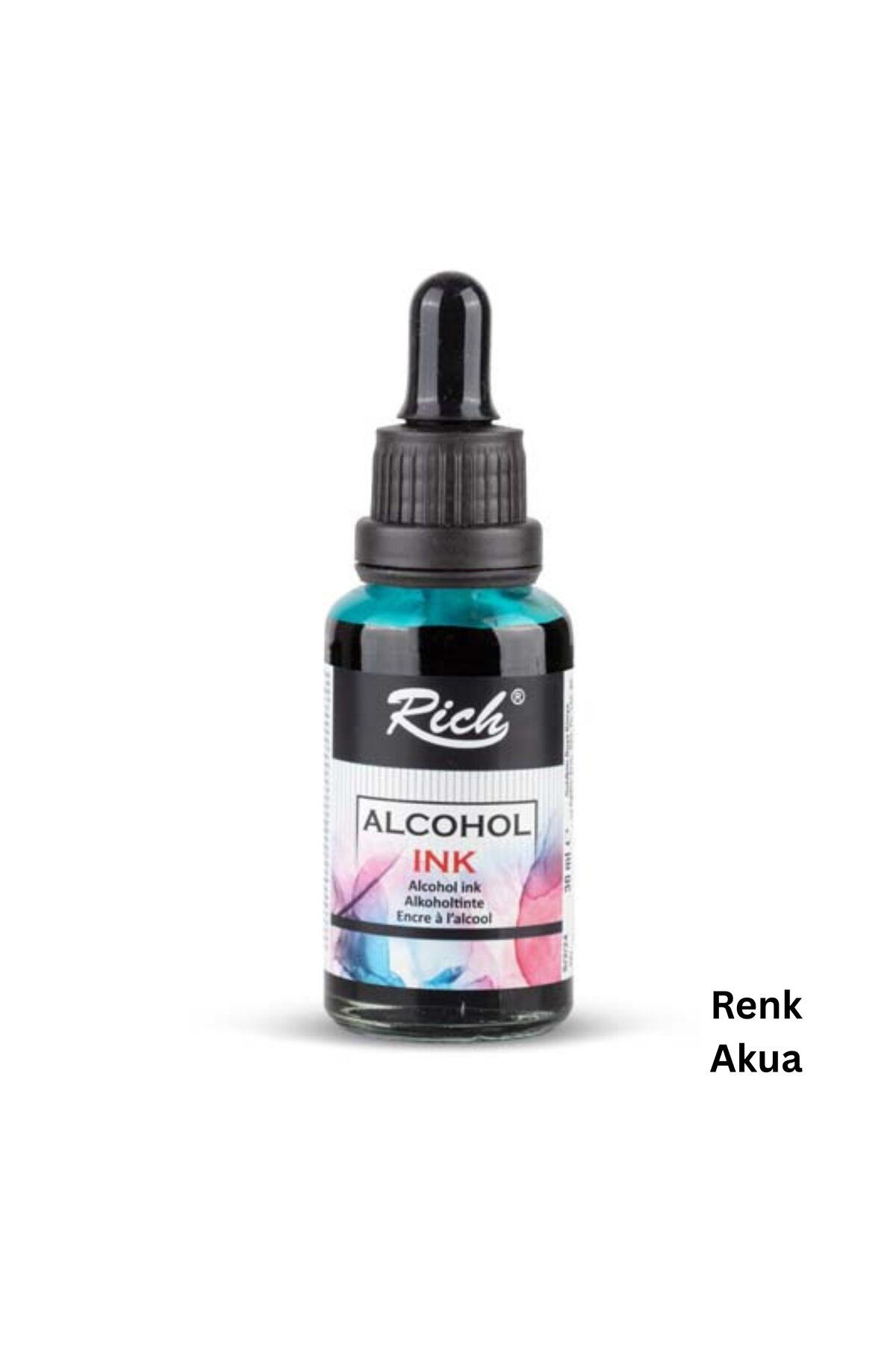 roco paper Alkol Bazlı Mürekkep, Krapon Çiçek Yapım, Seramik, Takı, DIY Mürekkebi, 30ml - Akua