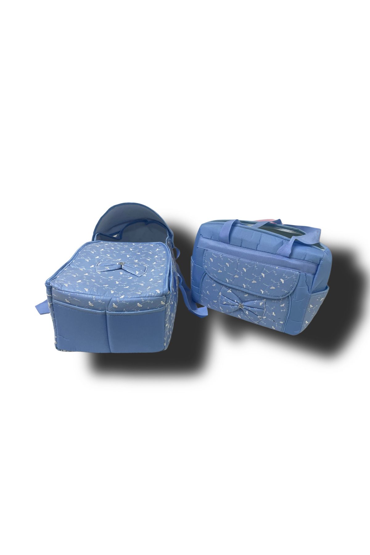tipycix kids wear Lüks Taşıma Çantası Malzeme Çantası 2'li Bebek Seti