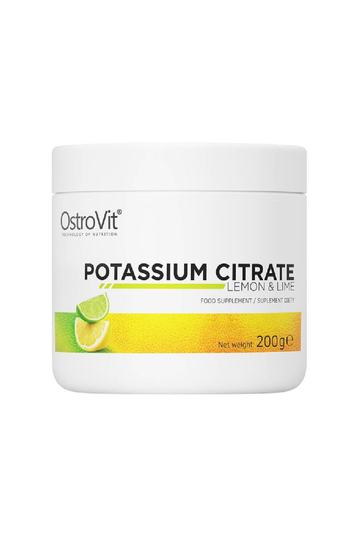 Ostrovit Citrat De Potasiu, Pudra, 200g, Ostrovit, Supliment Alimentar Pentru Sanatate Lemon Lime - One Size