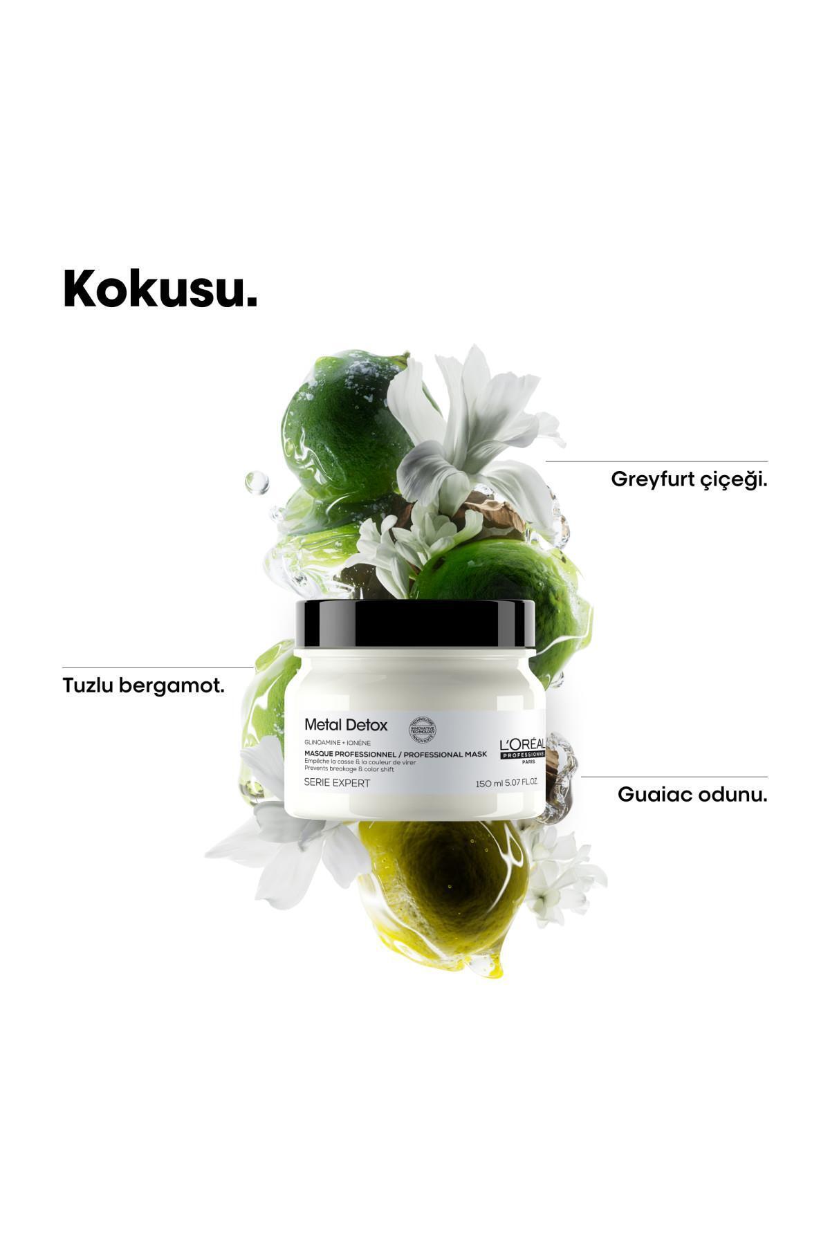 Serie Expert Metal Detox İşlem Görmüş ve Yıpranmış Saçlar İçin Kırılma Karşıtı Koruyucu Maske 150 ml — 3474637257651 — تصویر 5 از 8