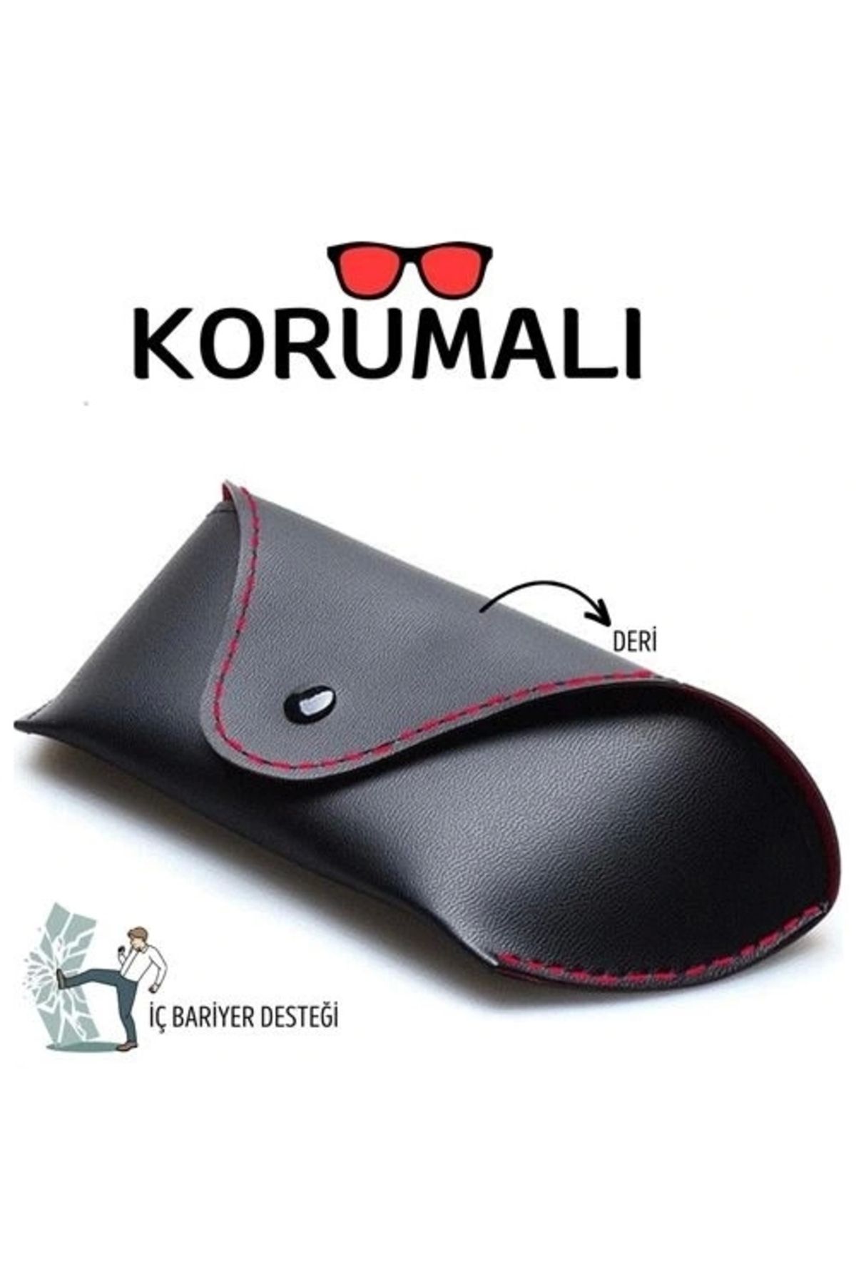 STOREMAX Landsverk Korumalı Deri Gözlük Kabı