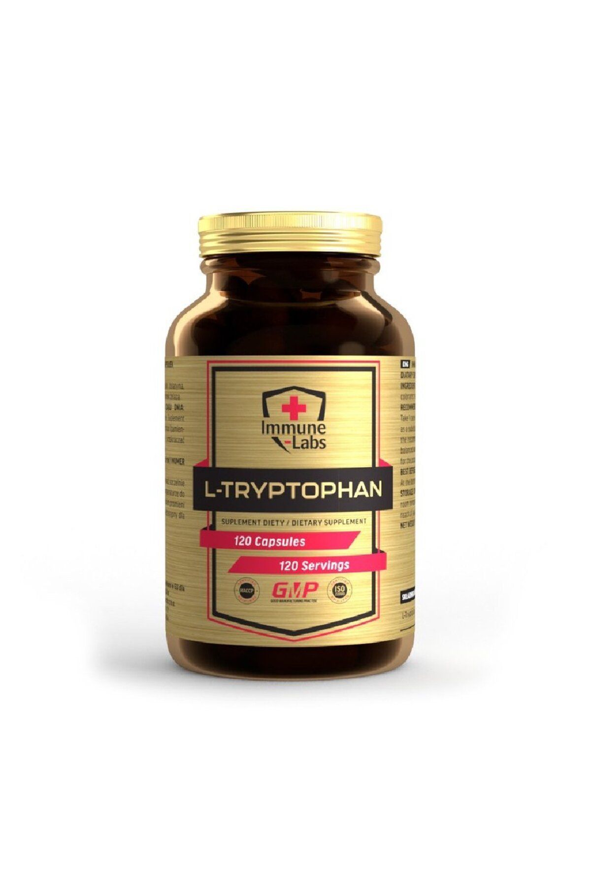 Immune Labs L-triptofan, 120 Capsule, Immune Labs, Supliment Alimentar Pentru Relaxare - Mărime unică