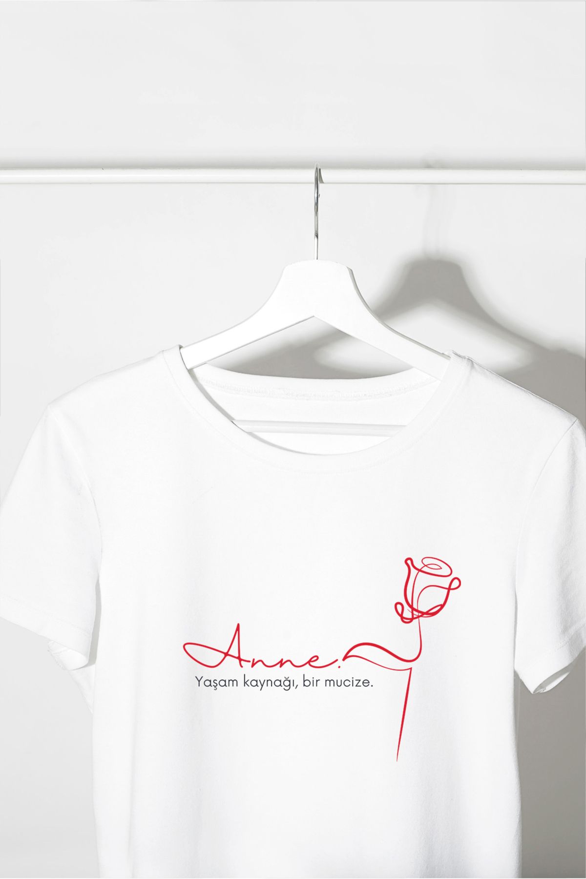 VİZYON İKRA Anneler Günü Özel Tasarım Kombin Unisex T-shirt/Tişört - TEK ADET FİYATIDIR