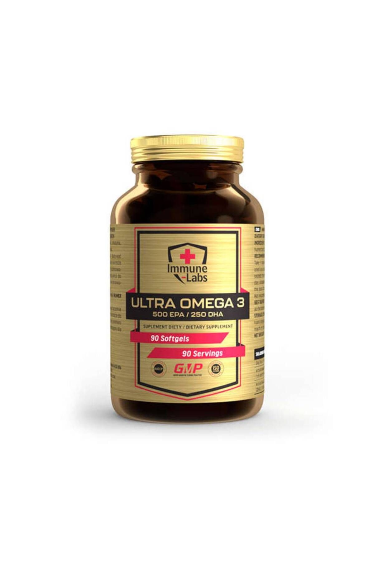 Immune Labs Ultra Omega 3, 90 Capsule, Immune Labs, Acizi Grasi Din Ulei De Peste - Mărime unică