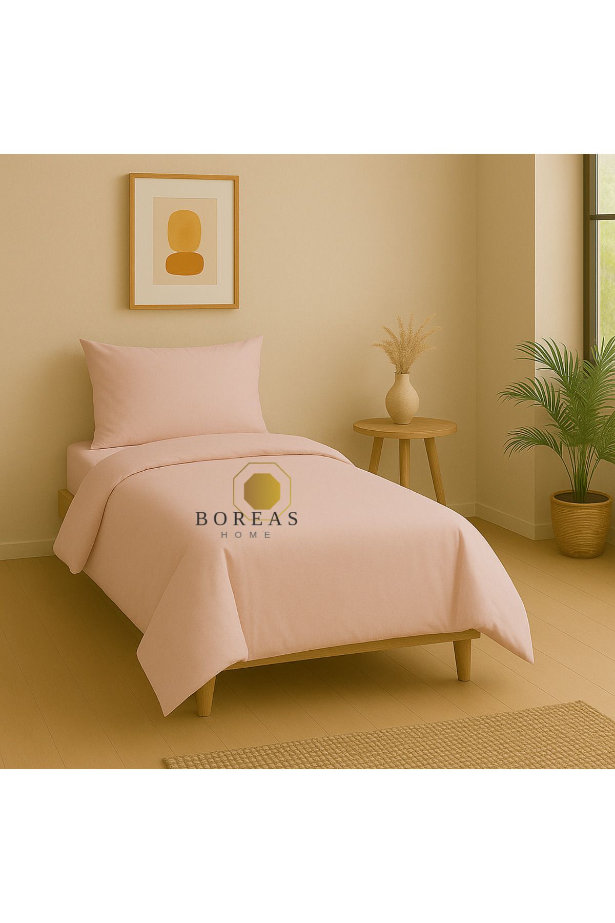 Boreas Home SOFT Lastikli Çarşafı TEK Kişilik Nevresim Takımı