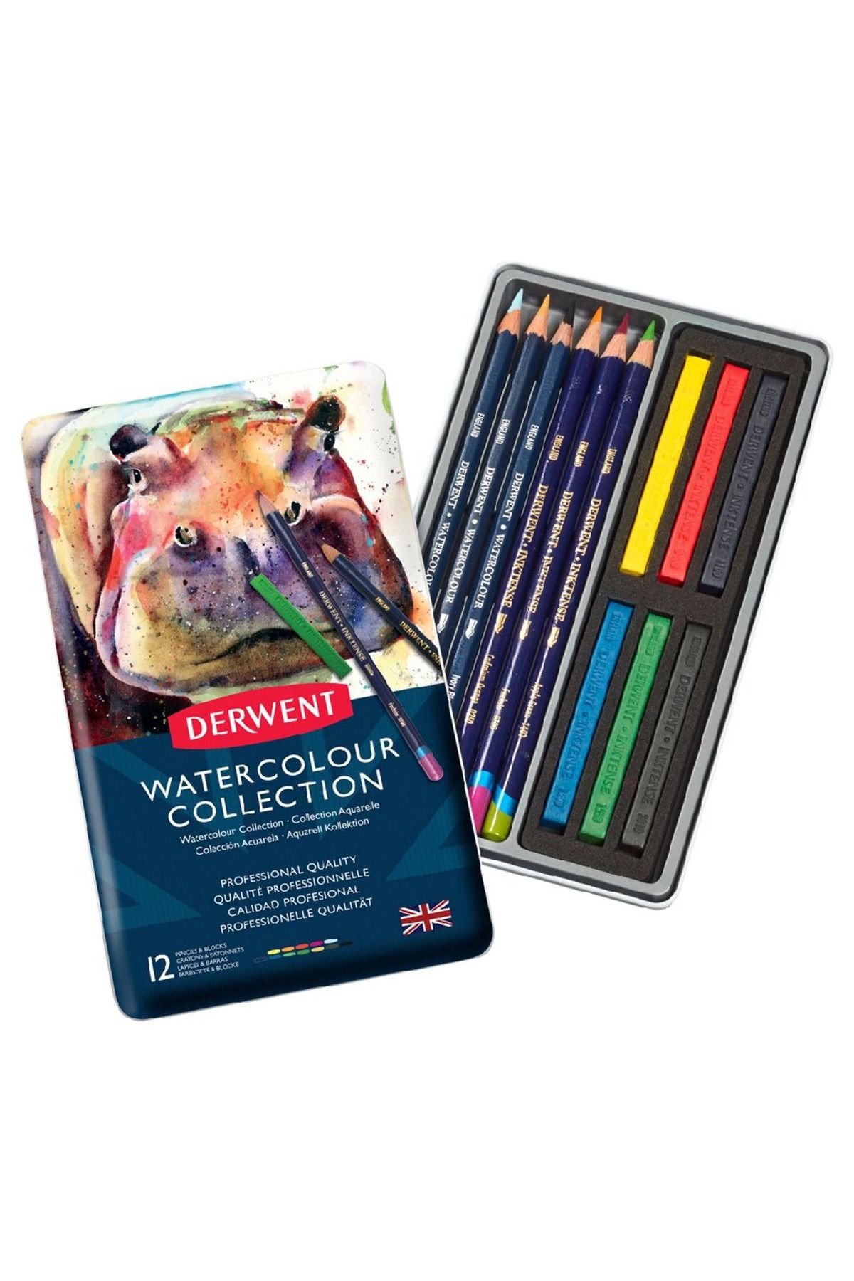 Derwent WATERCOLOUR COLLECTİON SULU-KURUBOYA KALEMİ 12 Lİ SET