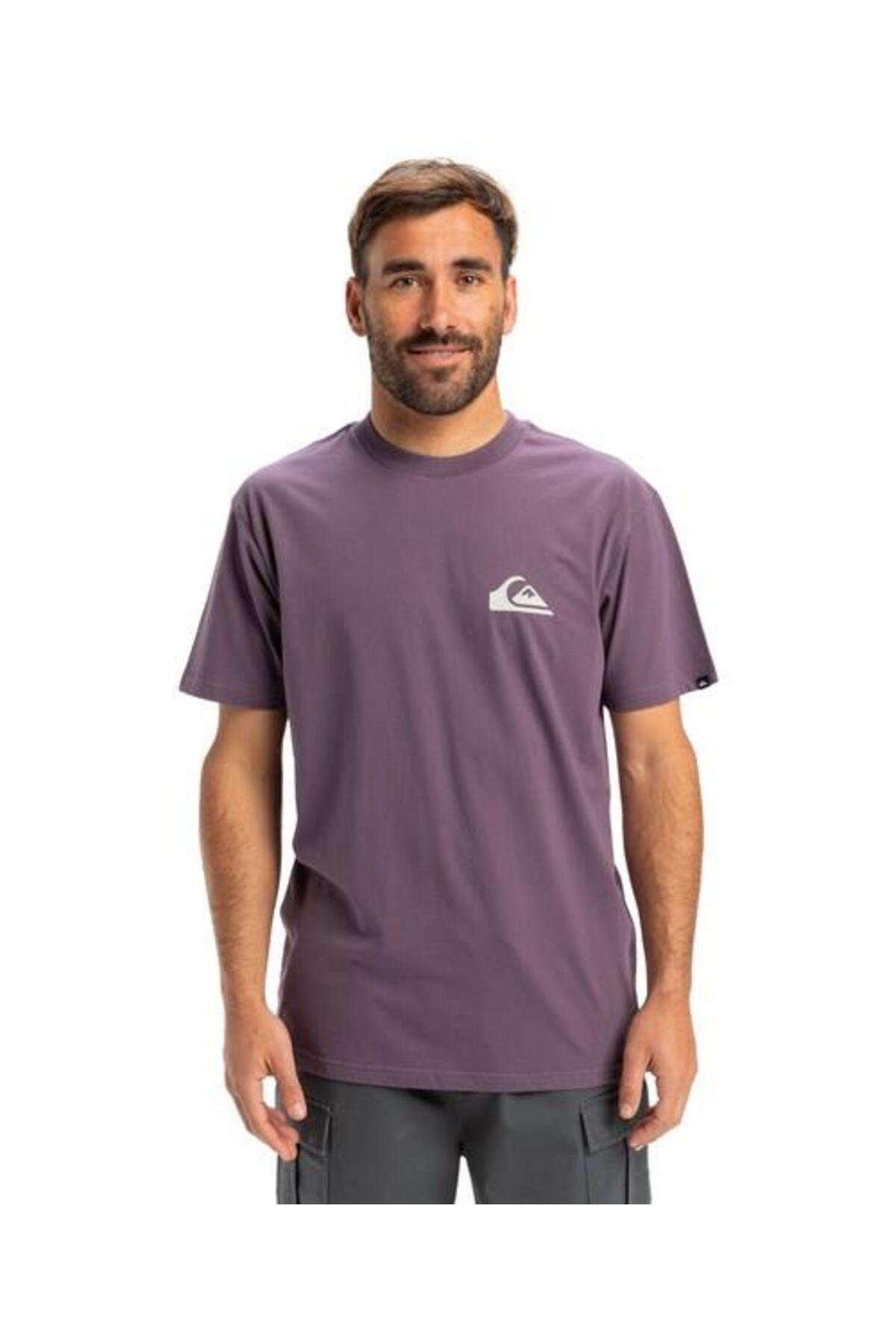 کوییک سیلور تی‌شرت ورزشی مردانه طرح مینی لوگو SS کد EQYZT08042-PQC0 هوم بنفش