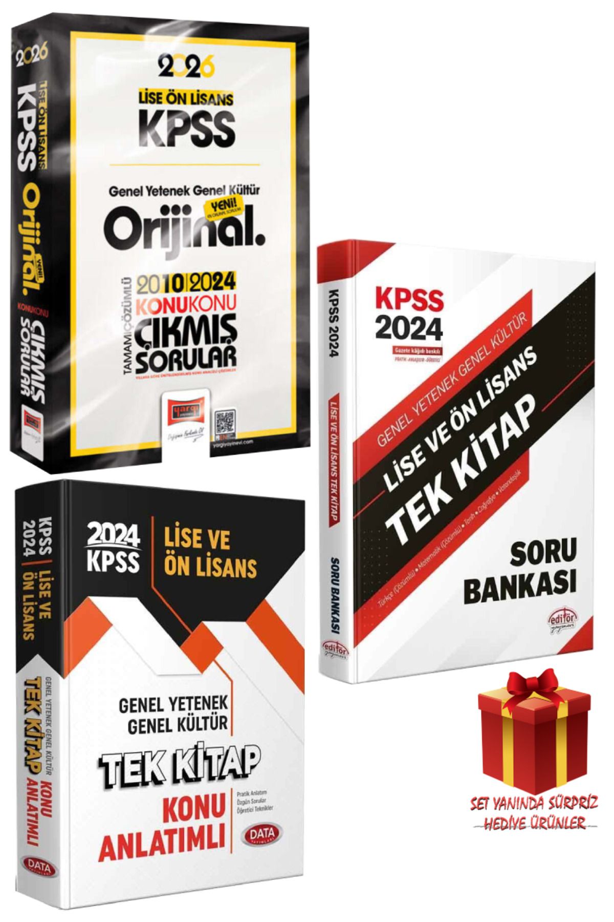 Yargı Yayınları 2026 KPSS Lise-Ön Lisans GYGK Orijinal Çıkmış Sorular 2010-2024+Tek Kitap Konu+Soru Bankası Seti