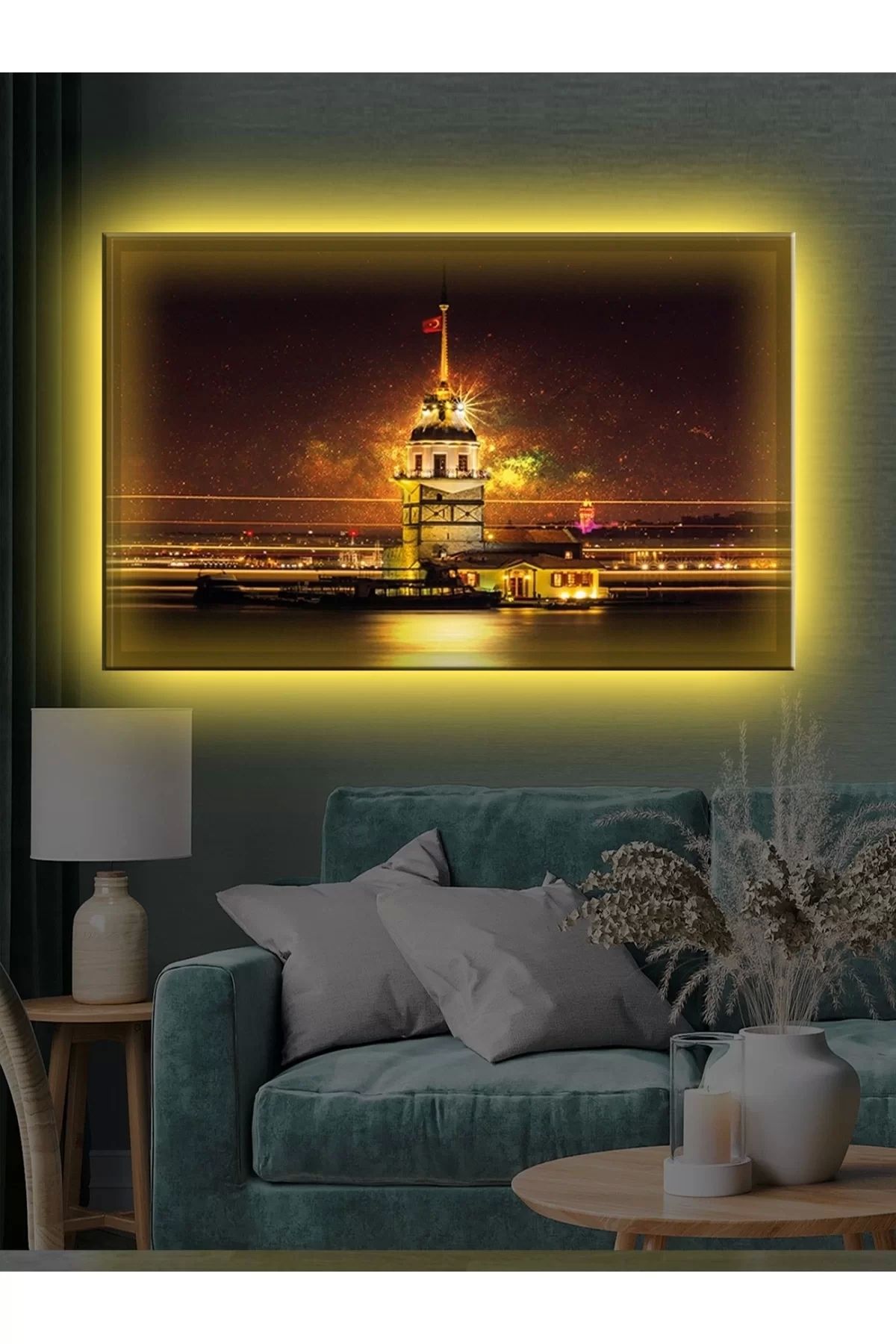 feifei Led Işıklı Kız Kulesi Gece Görünüm Tablosu