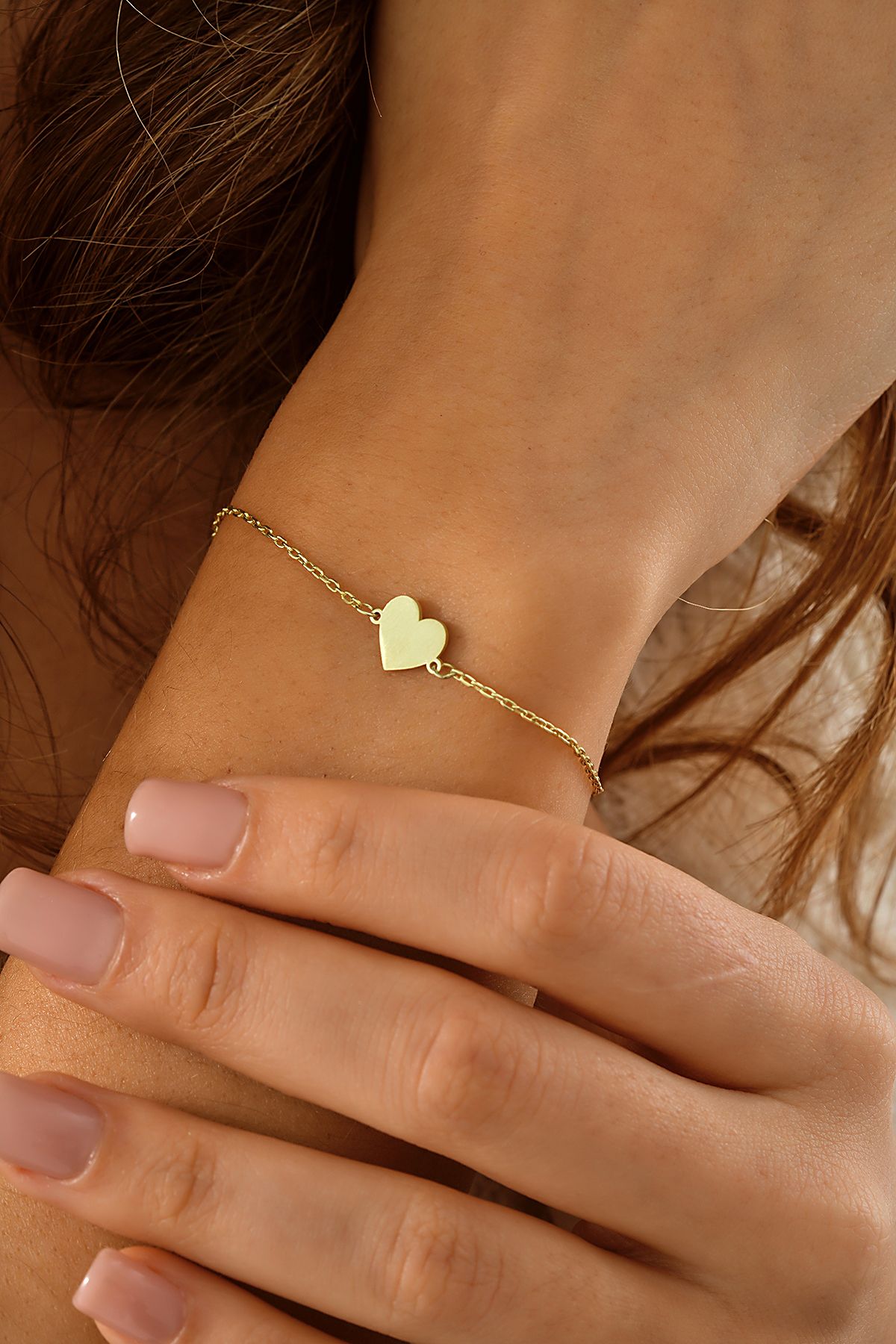 Klart Jewellery Kalpli Gümüş bileklik 925 ayar Gümüş Kalp bileklik