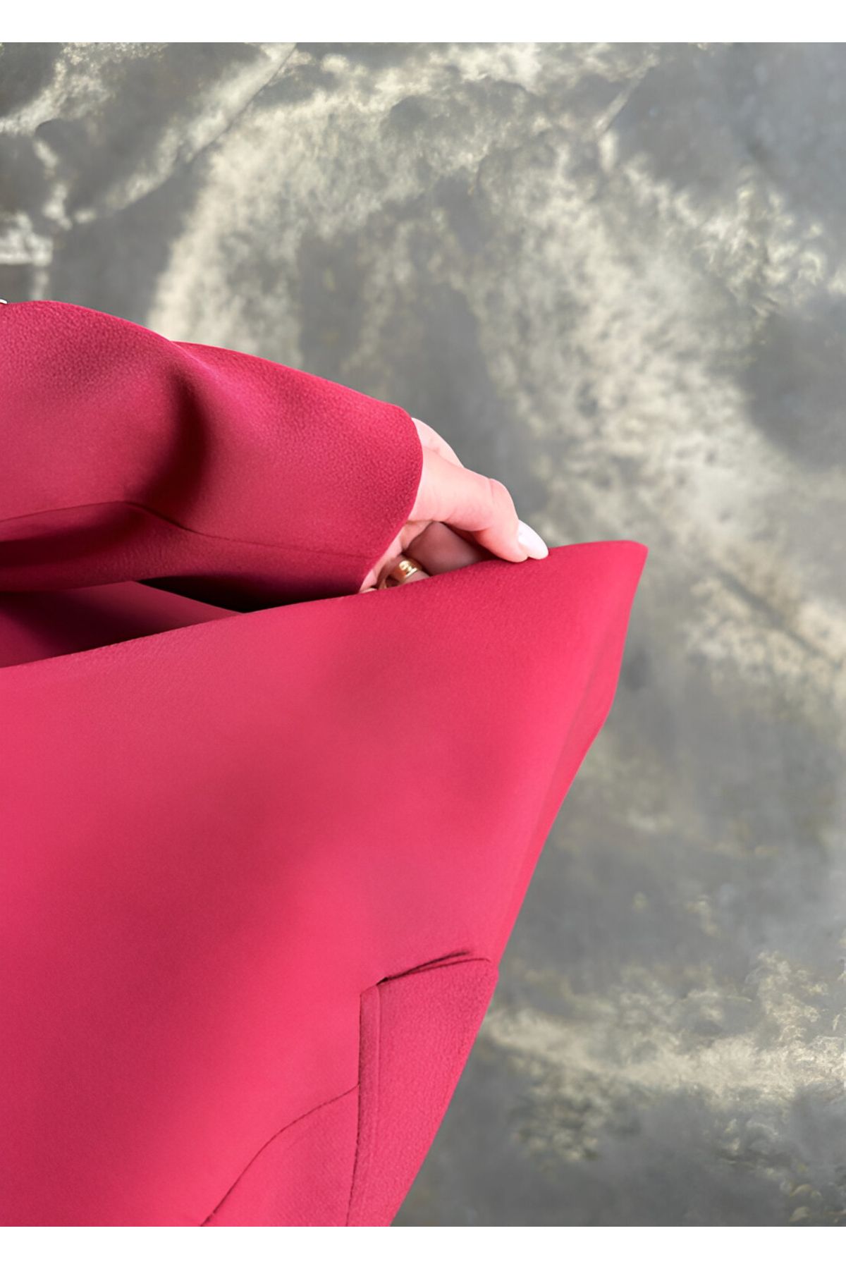 AlisaSu Gold Düğmeli Şal Yakalı Blazer Ceket