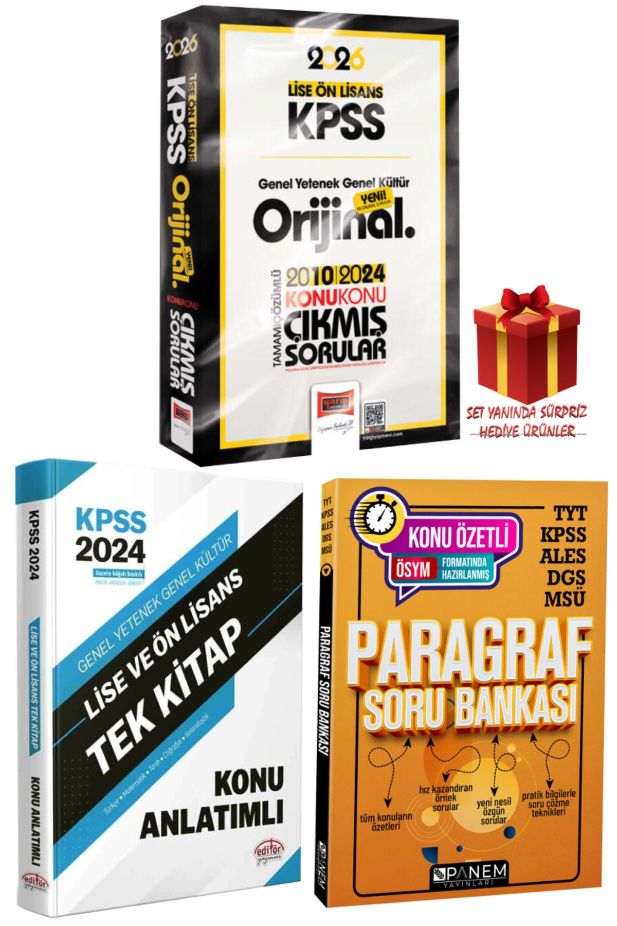 Yargı Yayınları 2026 KPSS Lise-Ön Lisans GYGK Orijinal Çıkmış Sorular 2010-2024+Tek Kitap Konu+Paragraf Soru Bankası