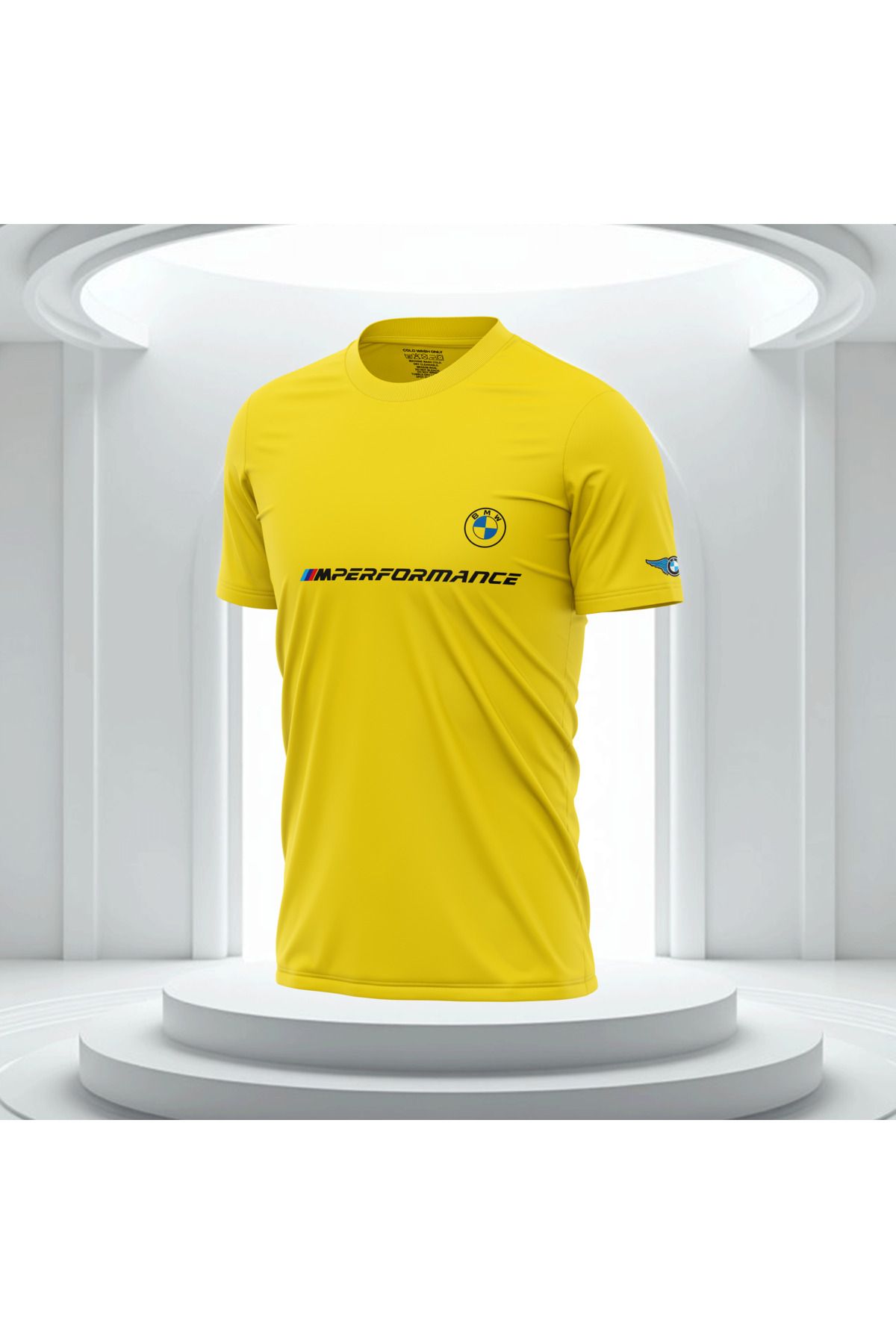 Bulvar Lee Erkek Sıfır Yaka BMW Baskılı Yazlık T-Shirt