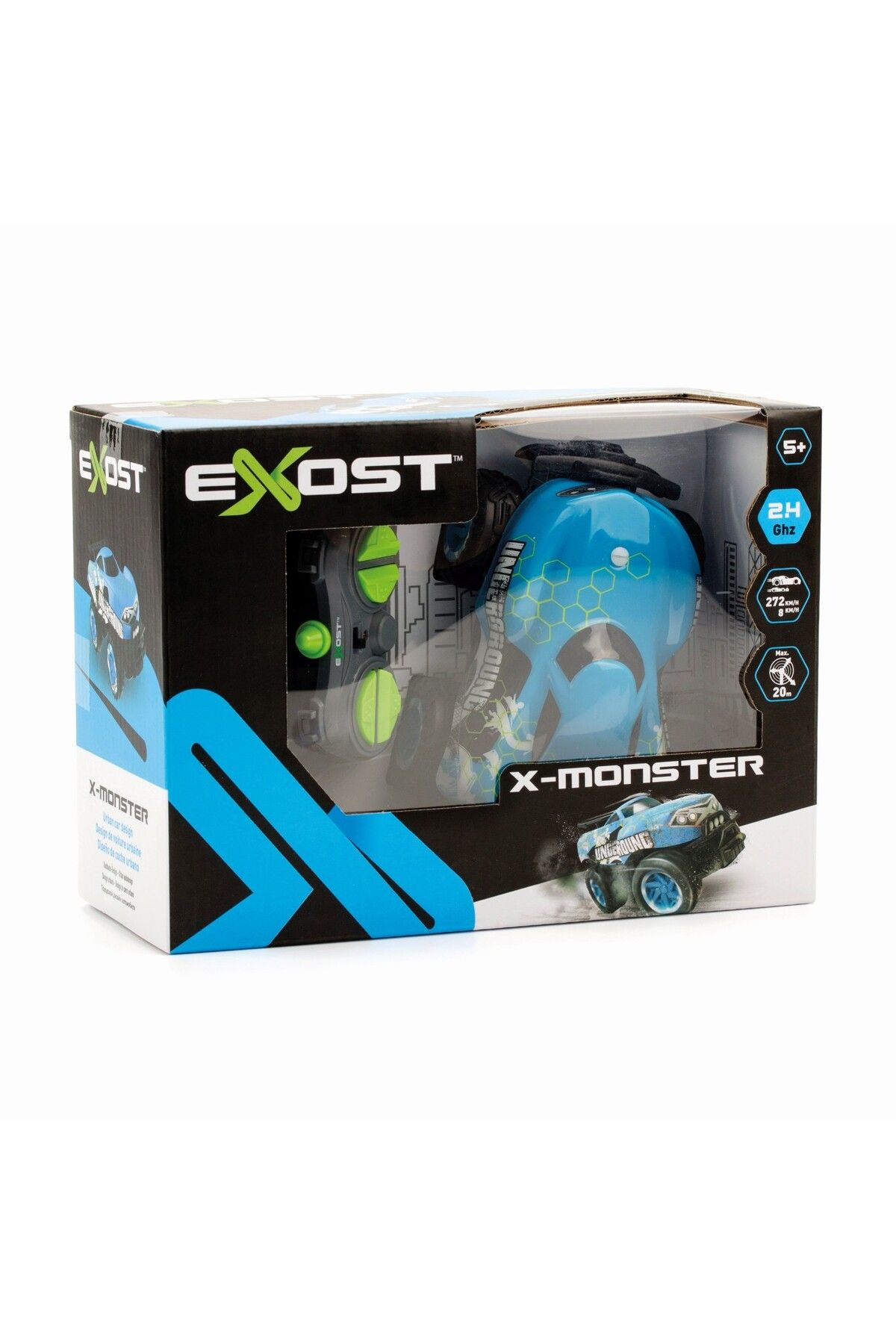 As Silverit Exost Masina Cu Telecomanda X Monster Albastra - One Size