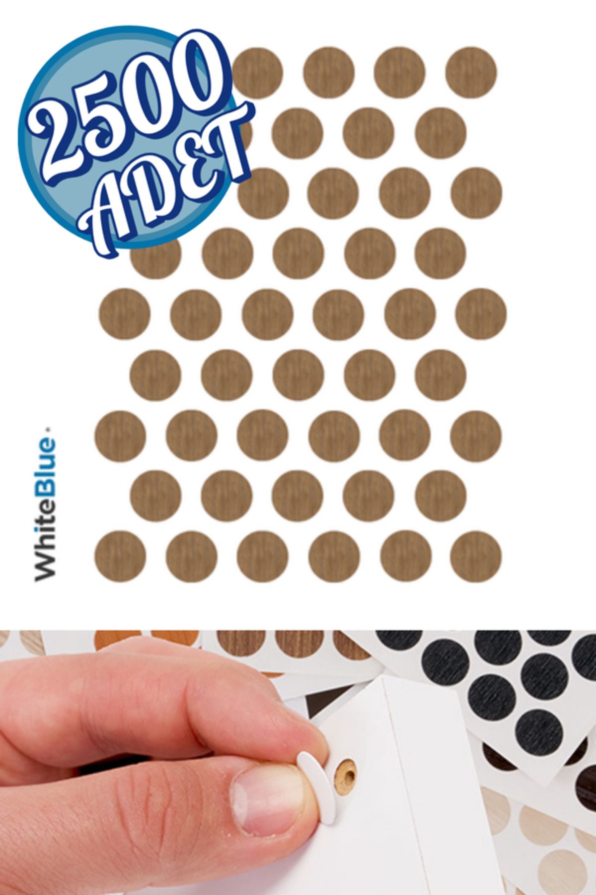 WhiteBlue Kafkas Meşe Vida Tapası Yapışkanlı 14mm